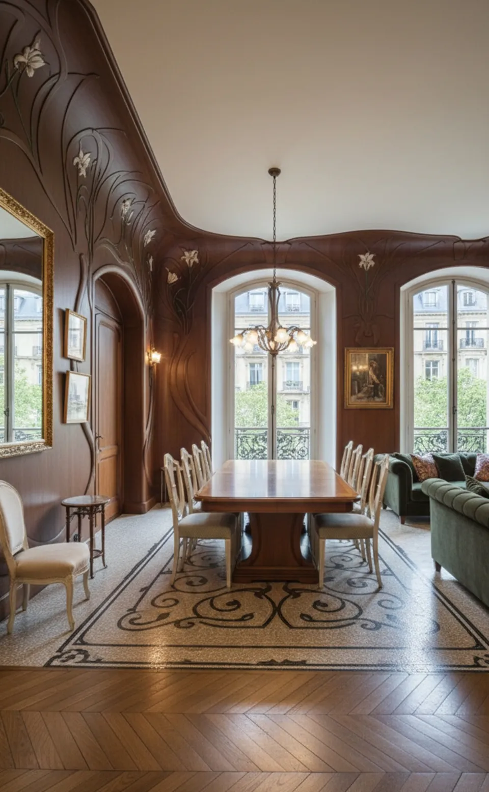 十脚古い椅子 maison jansen のエレガントな環境で