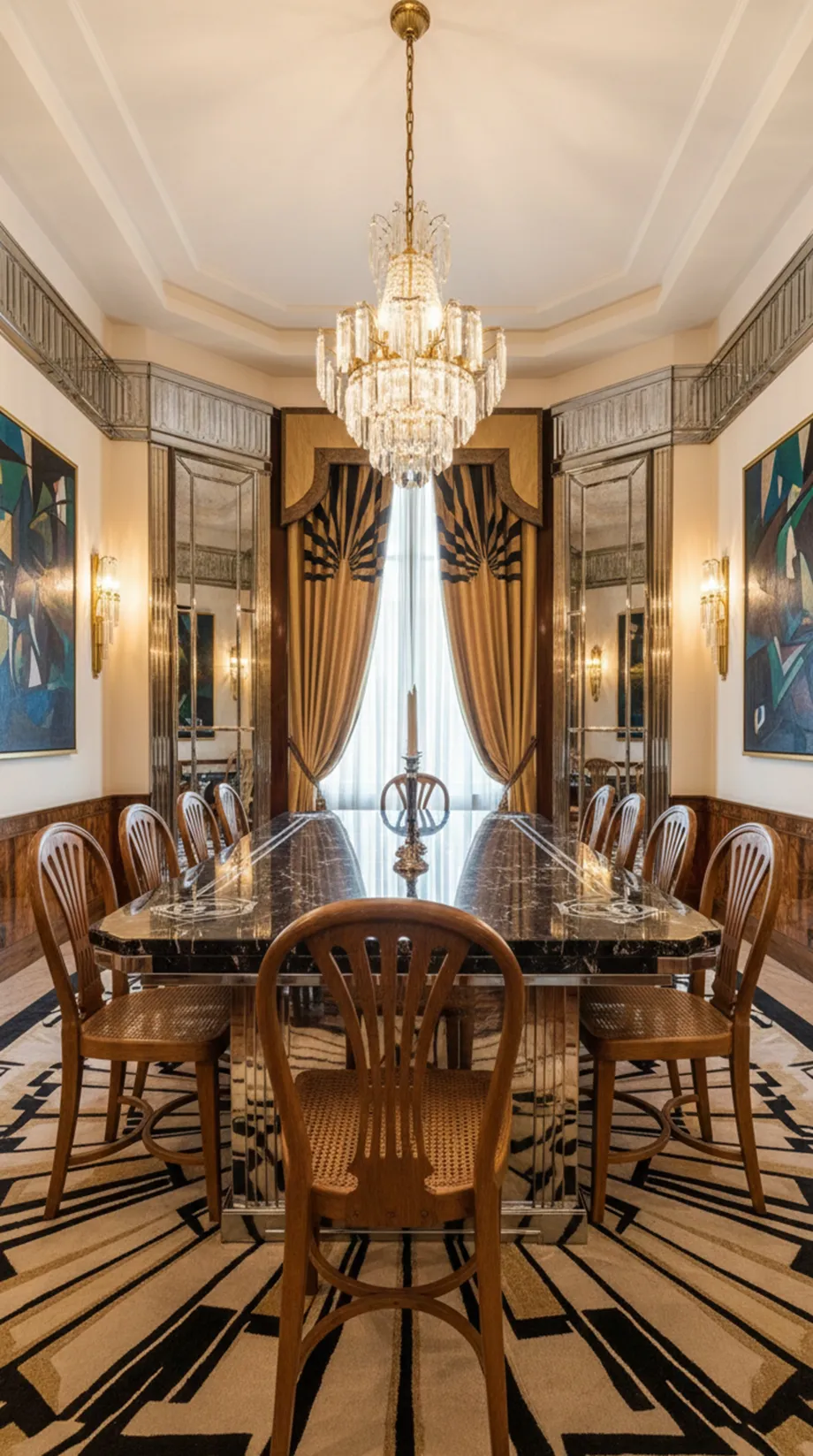 varias sillas thonet antiguas con un diseño clásico en la habitación