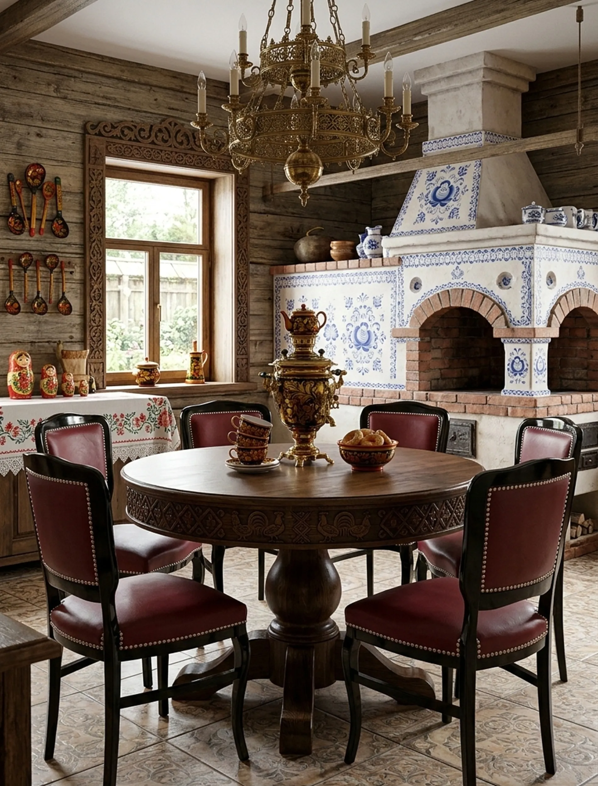 Environnement rustique avec 6 chaises anciennes prêtes à être restaurées