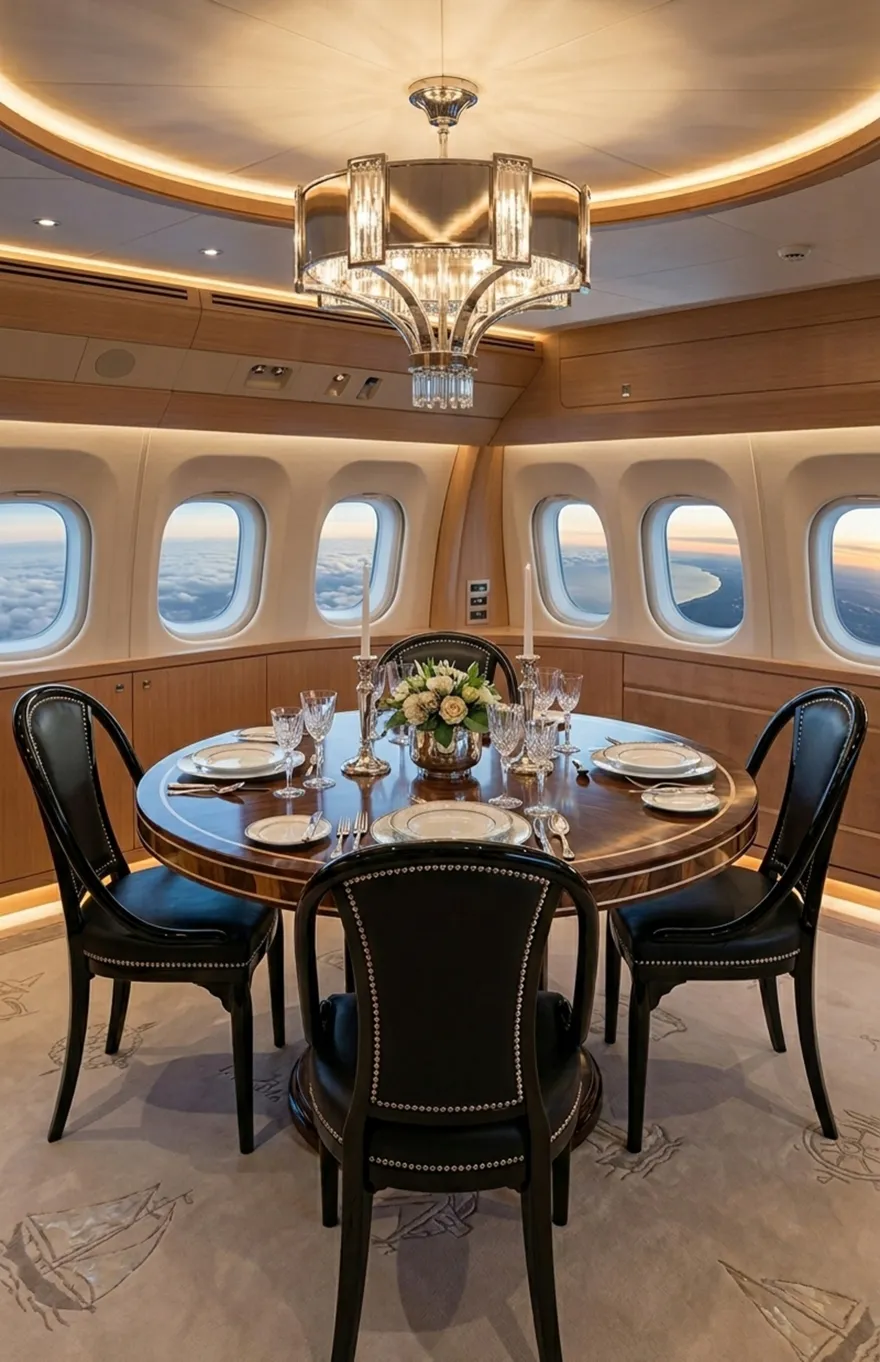 4 antike thonet-stühle in einem eleganten speisesaal