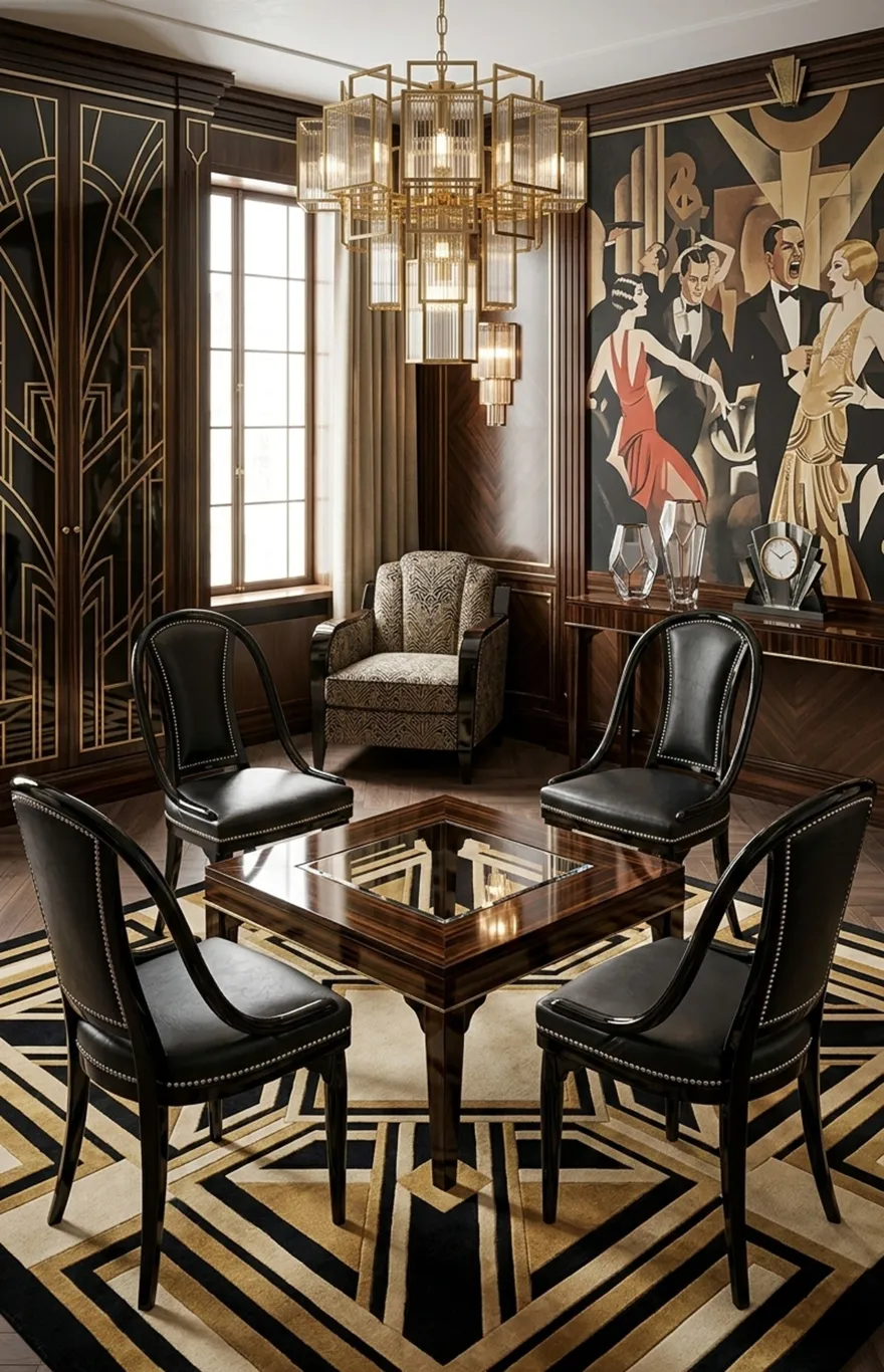 quatre chaises anciennes thonet disposées dans un cadre élégant