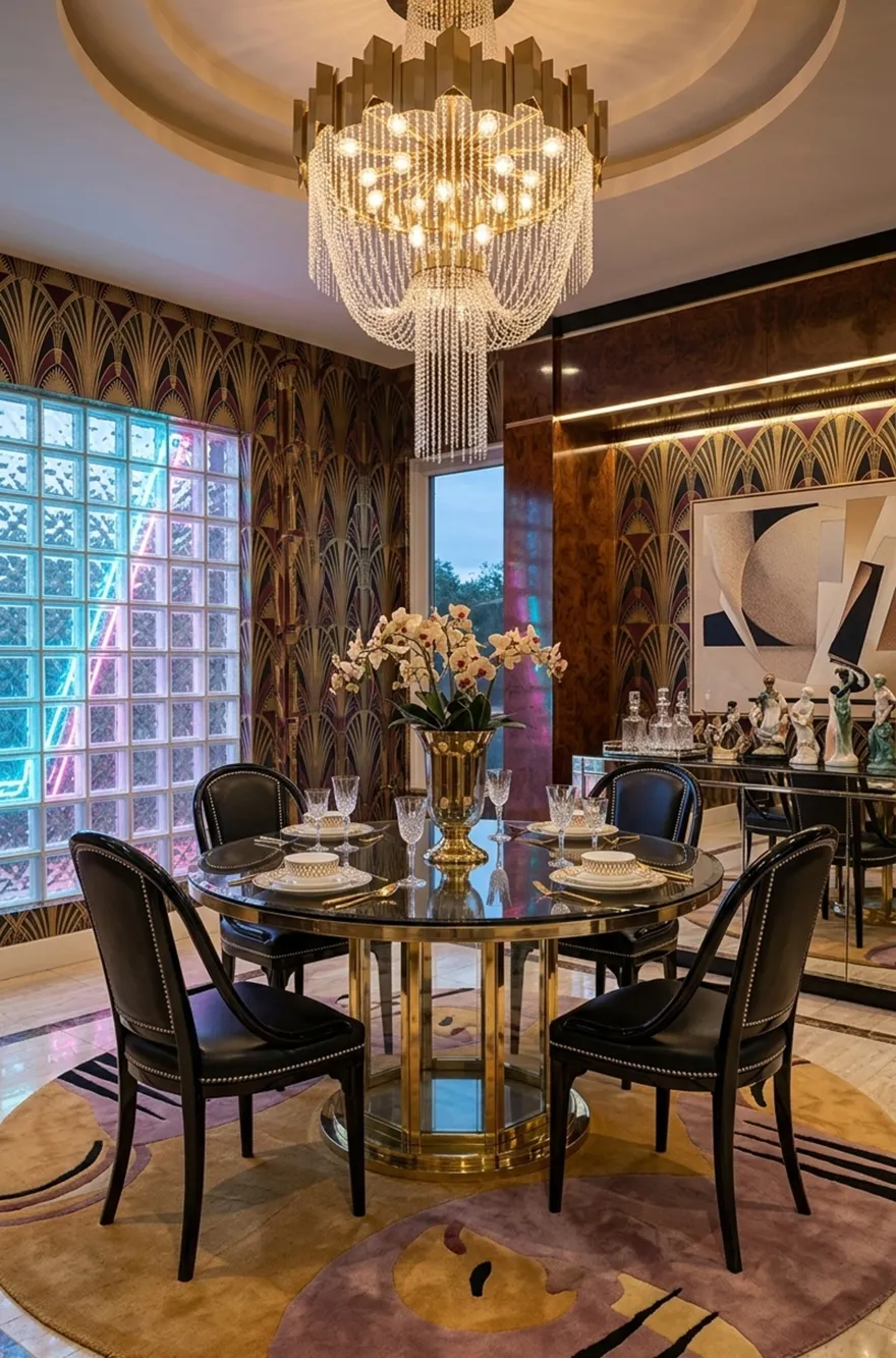 Quatro cadeiras thonet antigas dispostas em uma mesa elegante