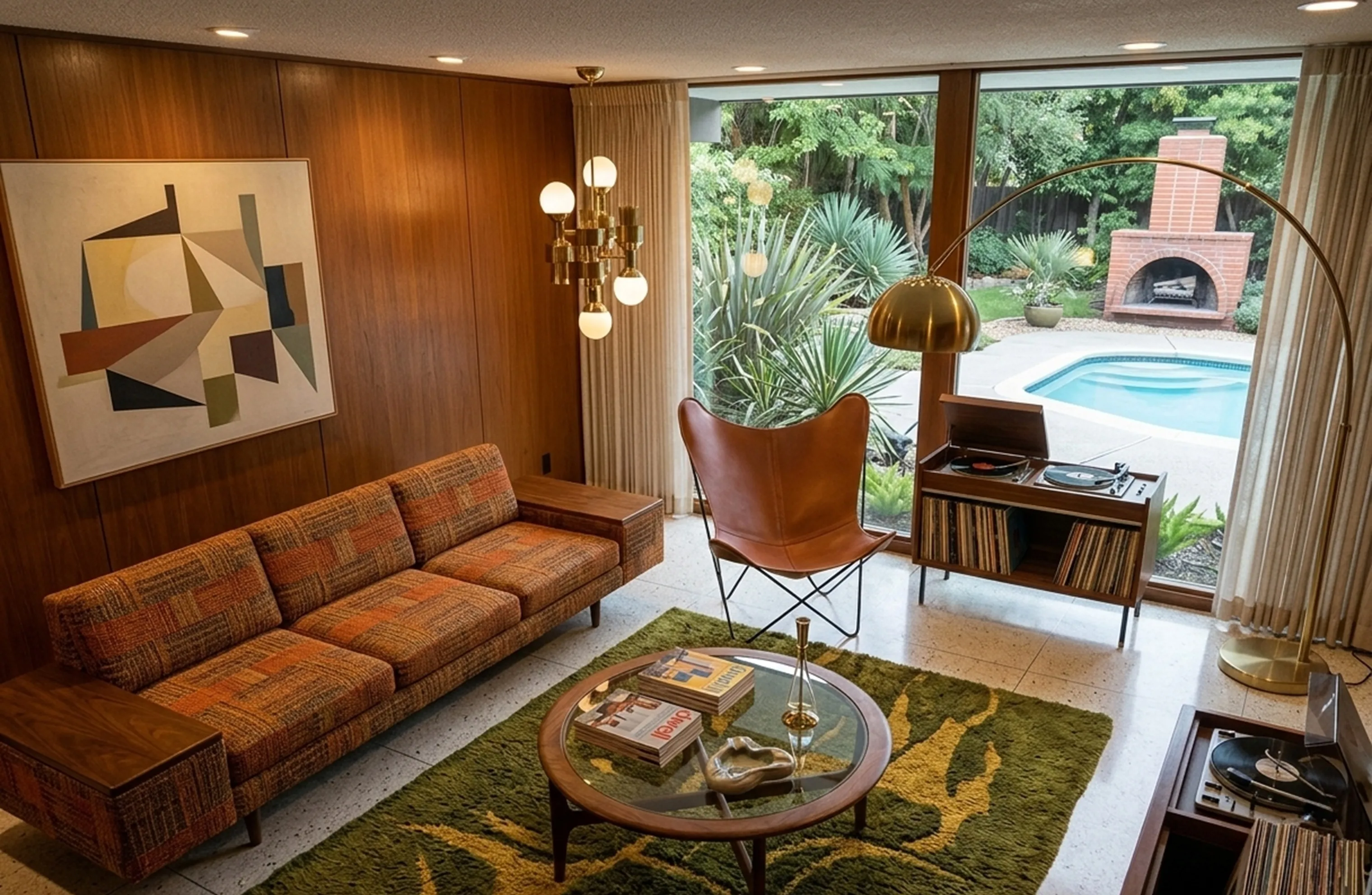 sillón BKF antiguo con diseño contemporáneo en un entorno acogedor