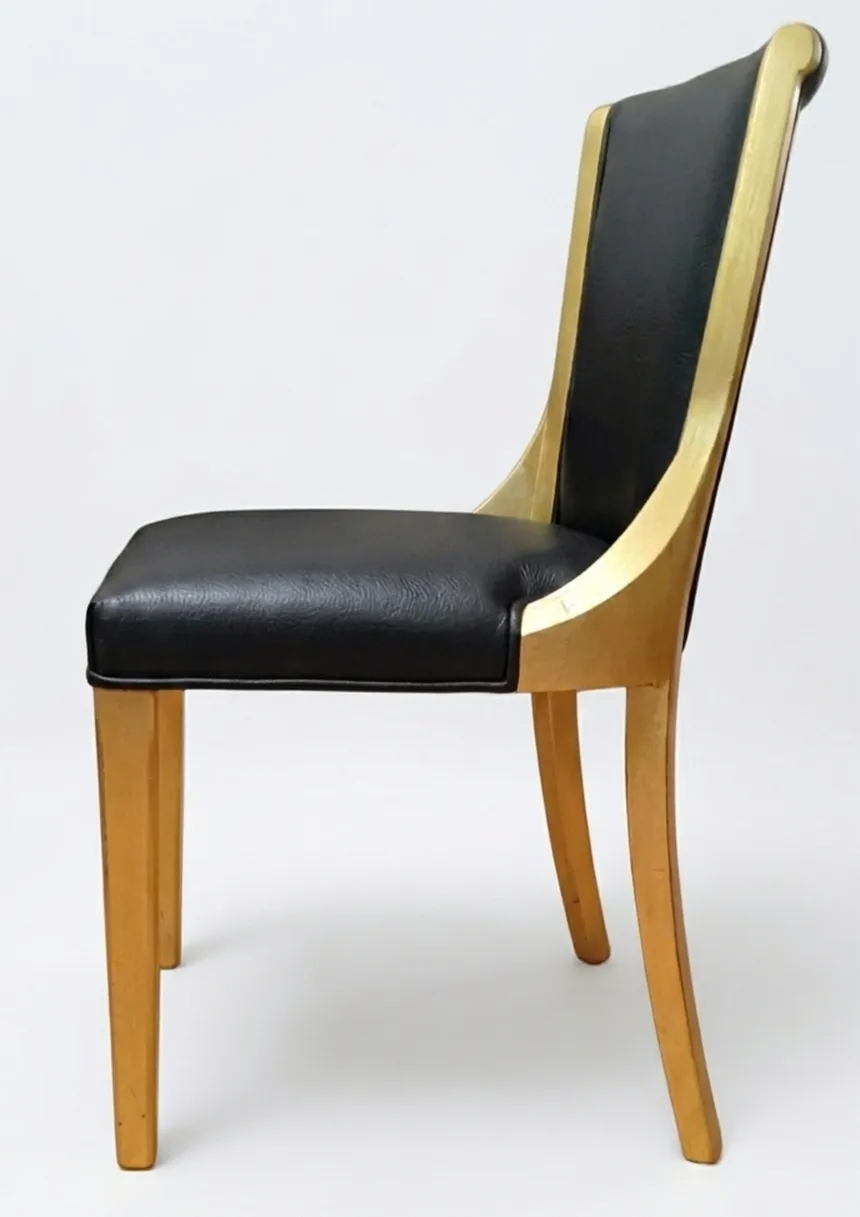 アールデコデザインの椅子6脚の側面