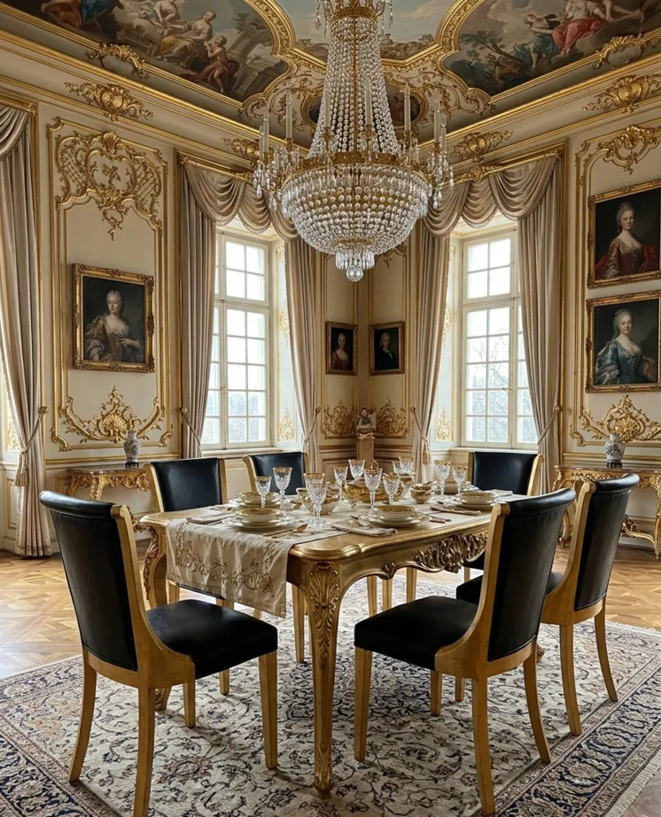 six chaises anciennes à restaurer dans un cadre luxueux