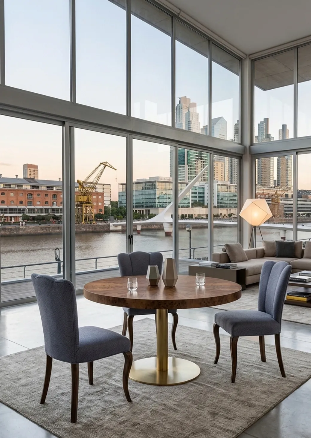 Three antique chairs for restoration in a modern setting