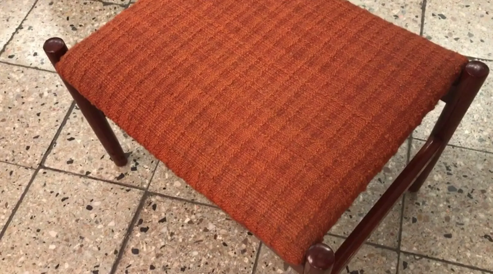 Antique orange sidewalk on ceramic floor