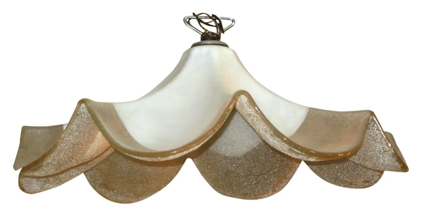 Lâmpada de teto antiga Murano com design elegante em tons suaves