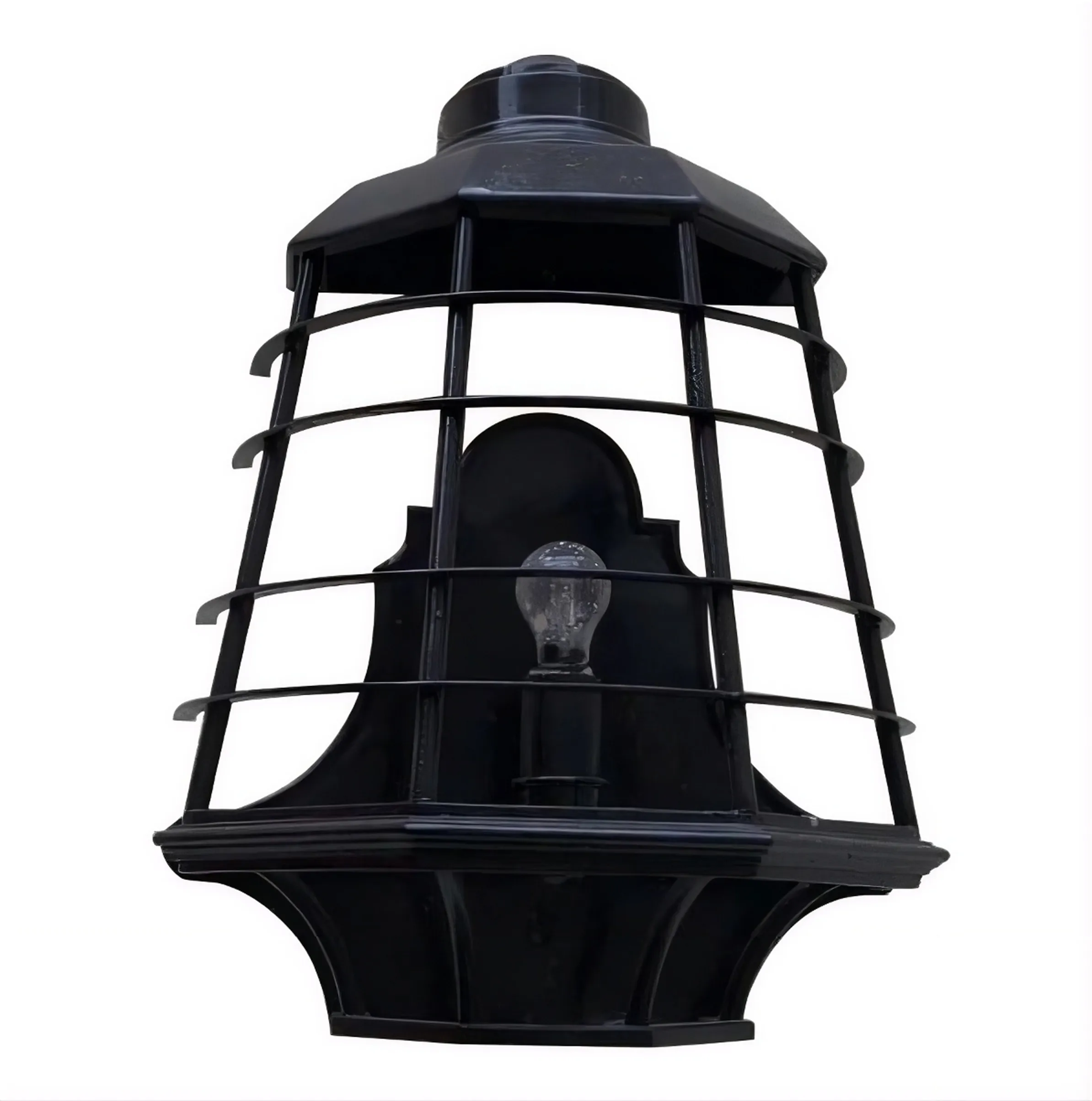 Applique murale antique avec ampoule visible, design classique.