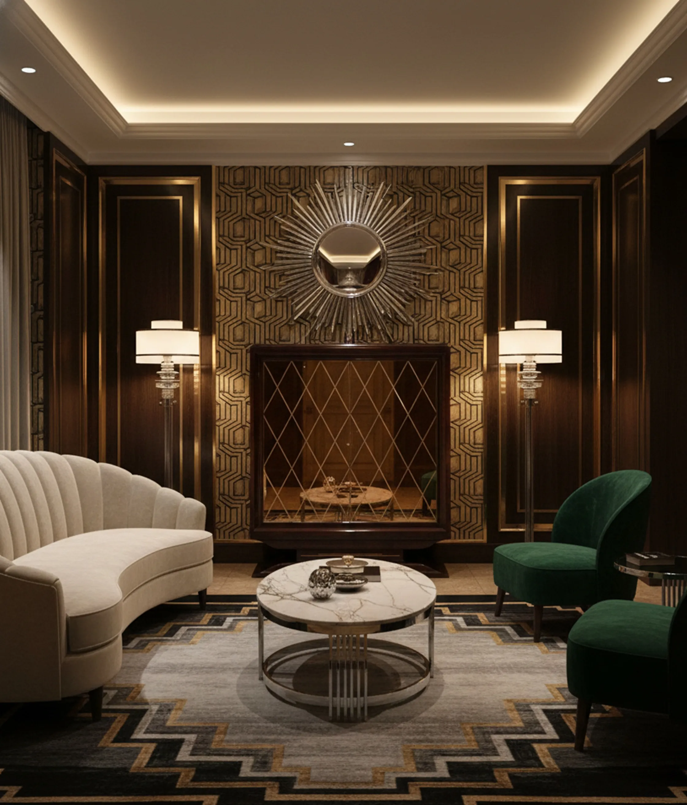 decorative antique bar furniture in an elegant setting