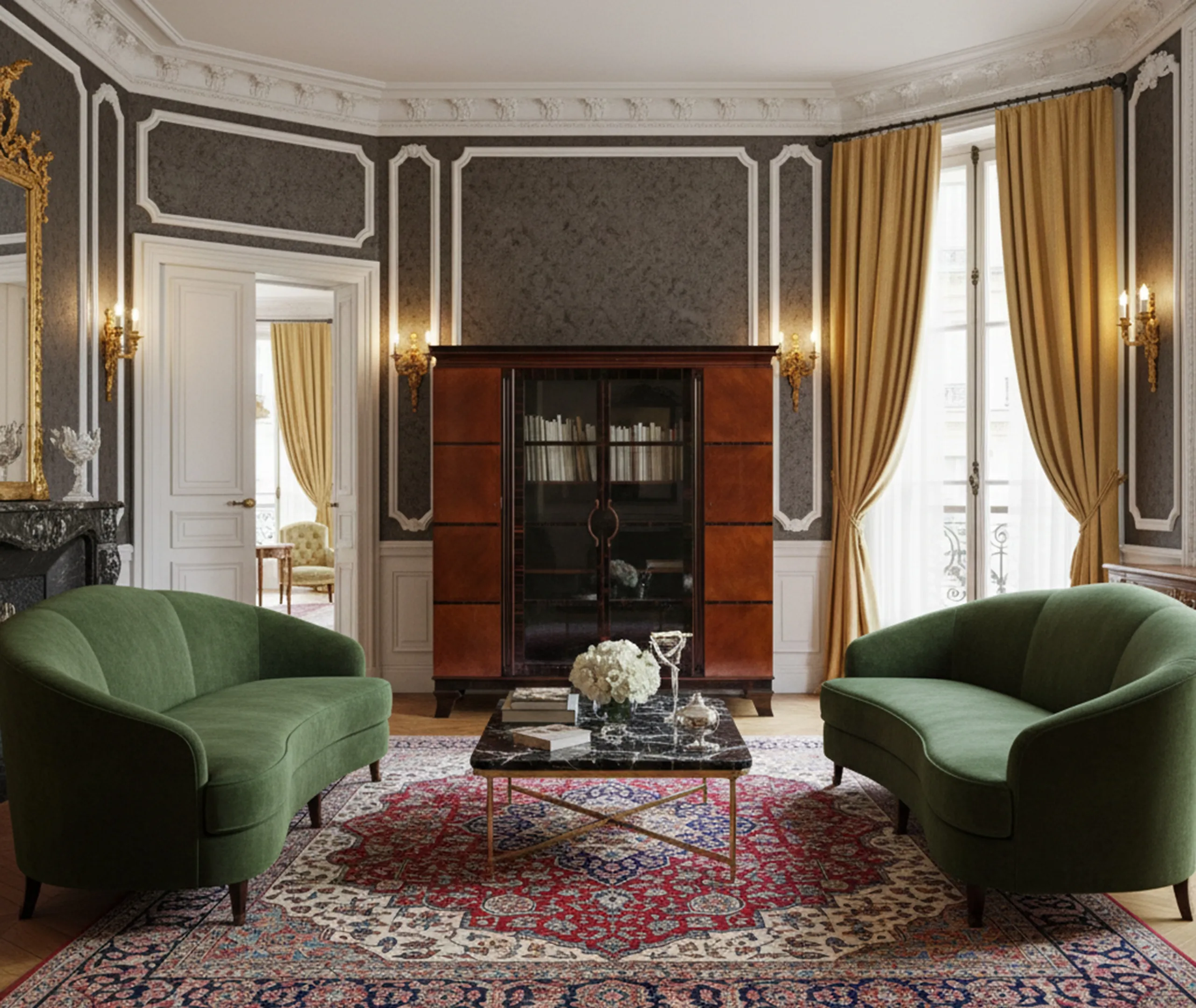 Libreria antica in un ambiente elegante