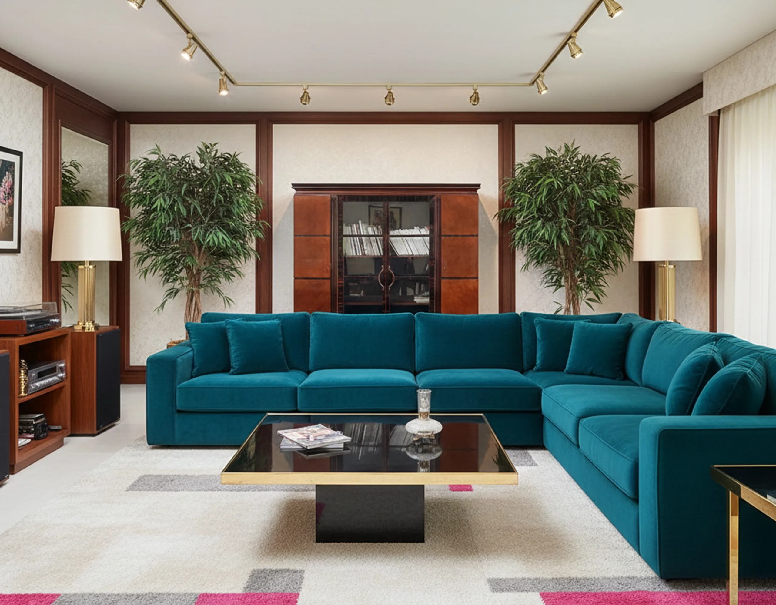 антикварный книжный шкаф с полками и элегантным декором