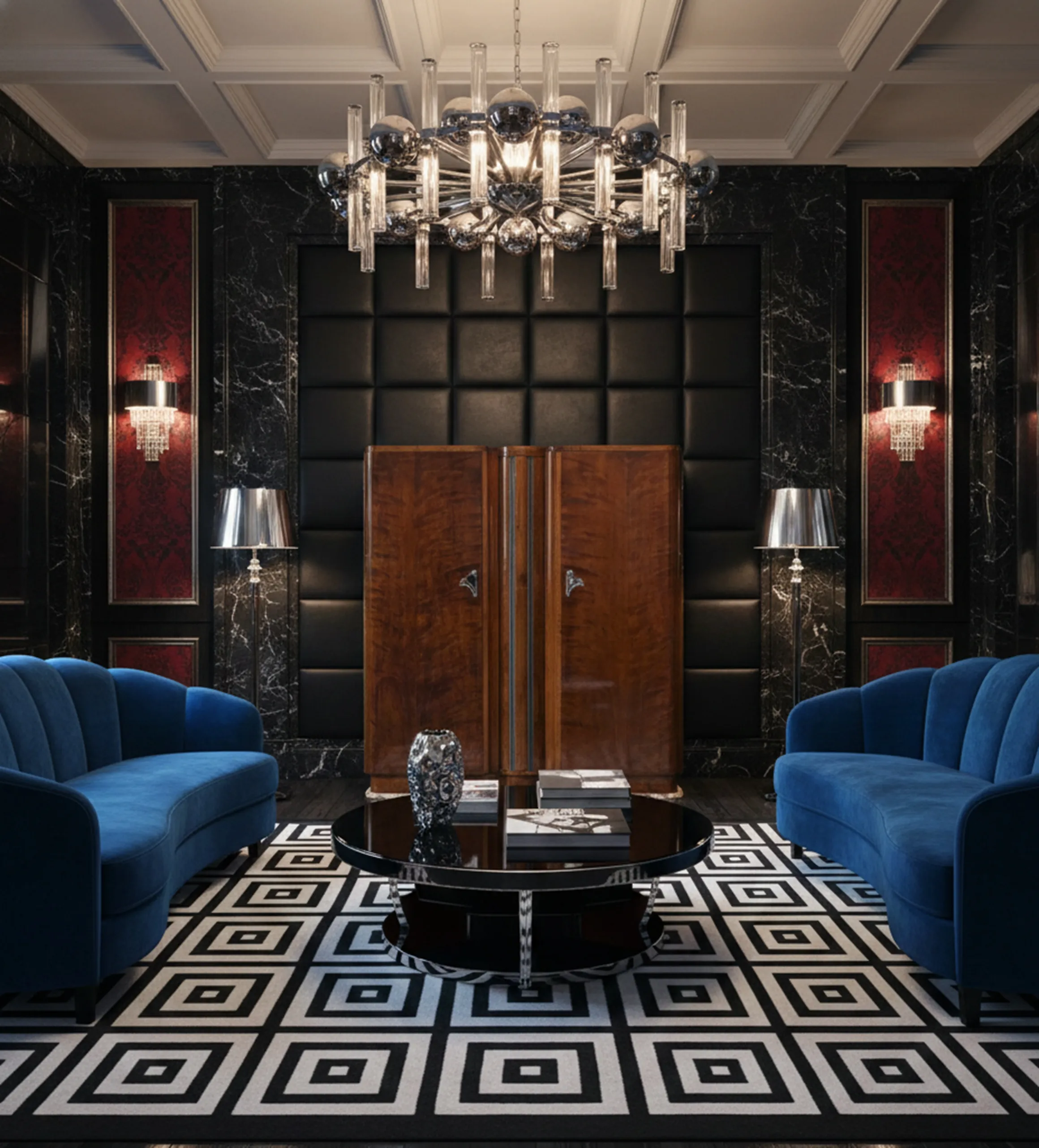 पुराना बार रोशनी के साथ एक स्टाइलिश अंधेरे माहौल में।