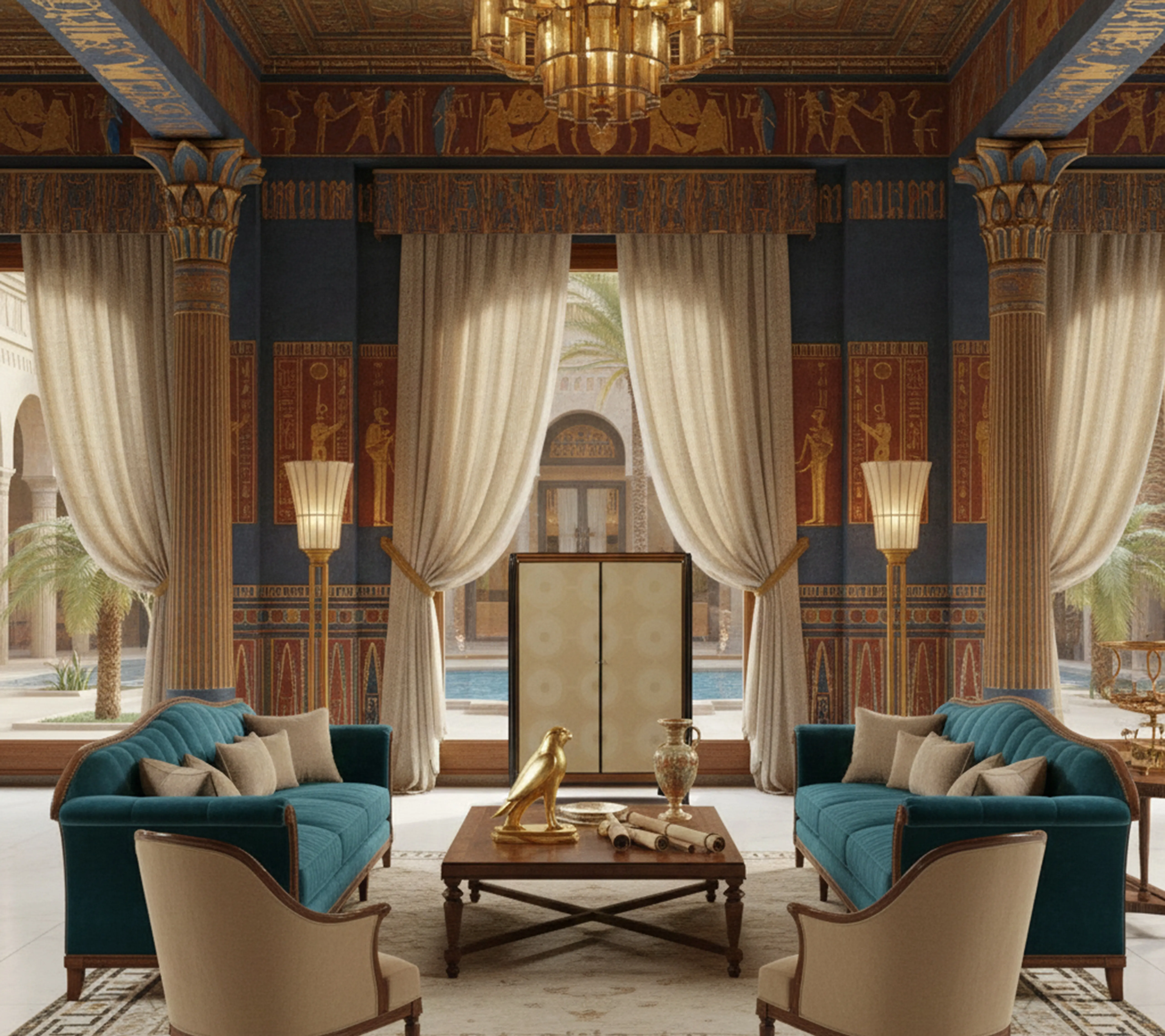 estante de livros antigo com decoração clássica