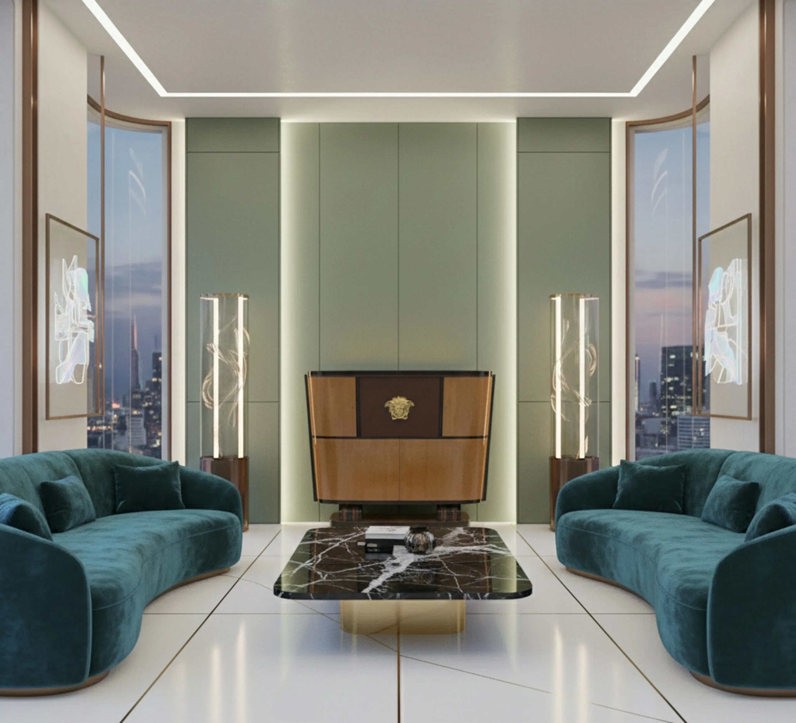 старинный книжный шкаф с элегантным дизайном и декоративными книгами