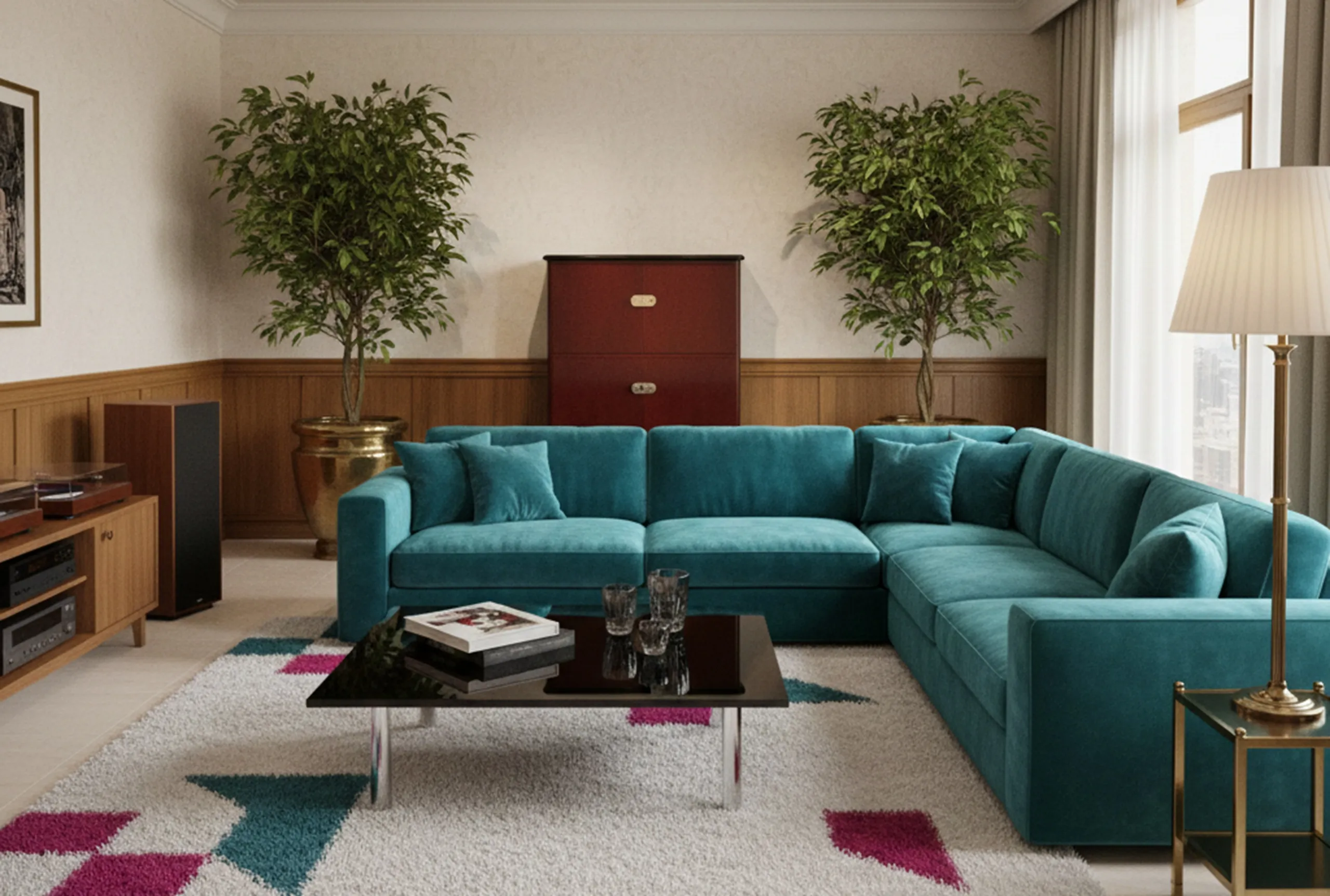 古い本棚に本と調和の取れた装飾