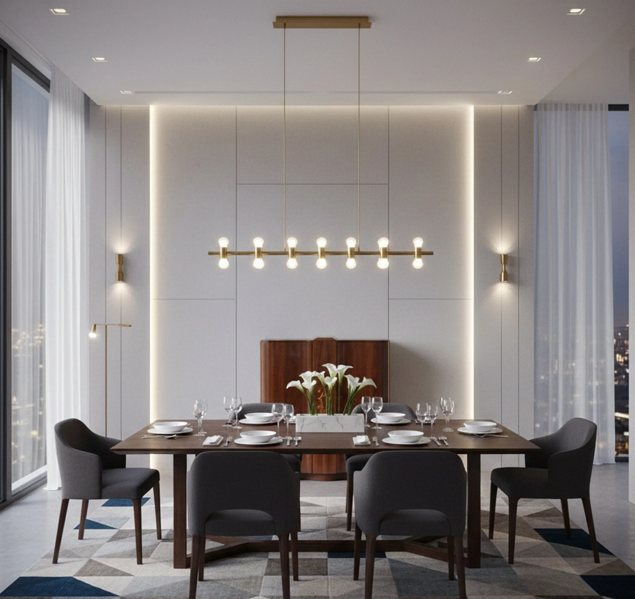 Antik-Lebensmittelschrank in hellem, modernem Raum