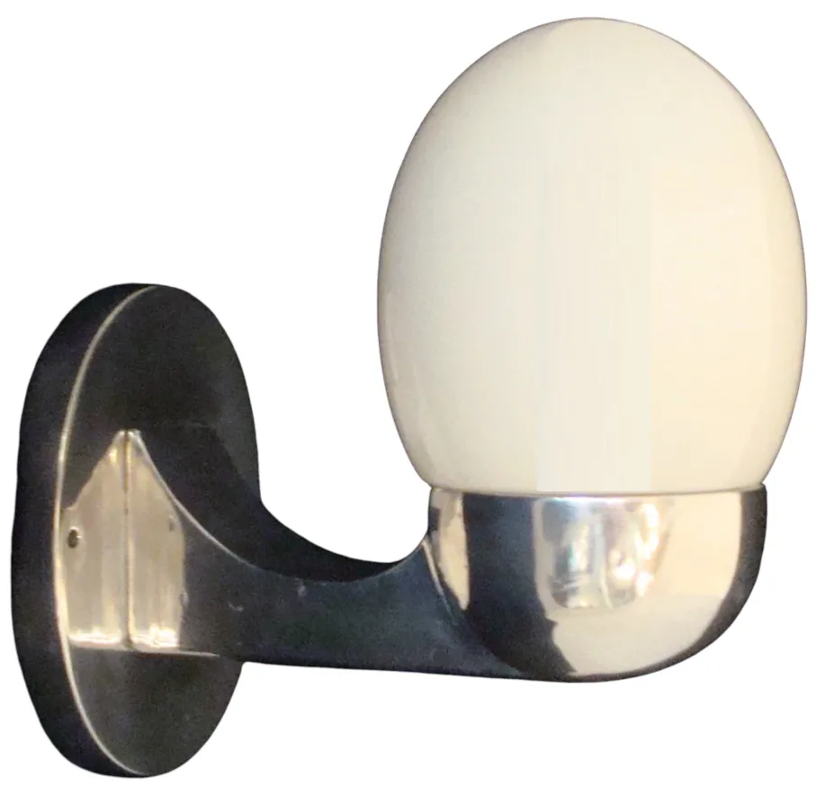 Antique pair of sconces with oval modern design