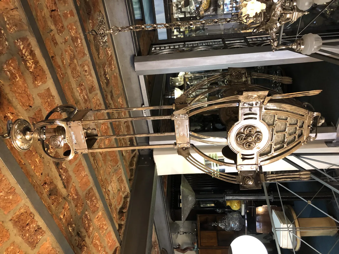 antique lantern with hanging ornamental details