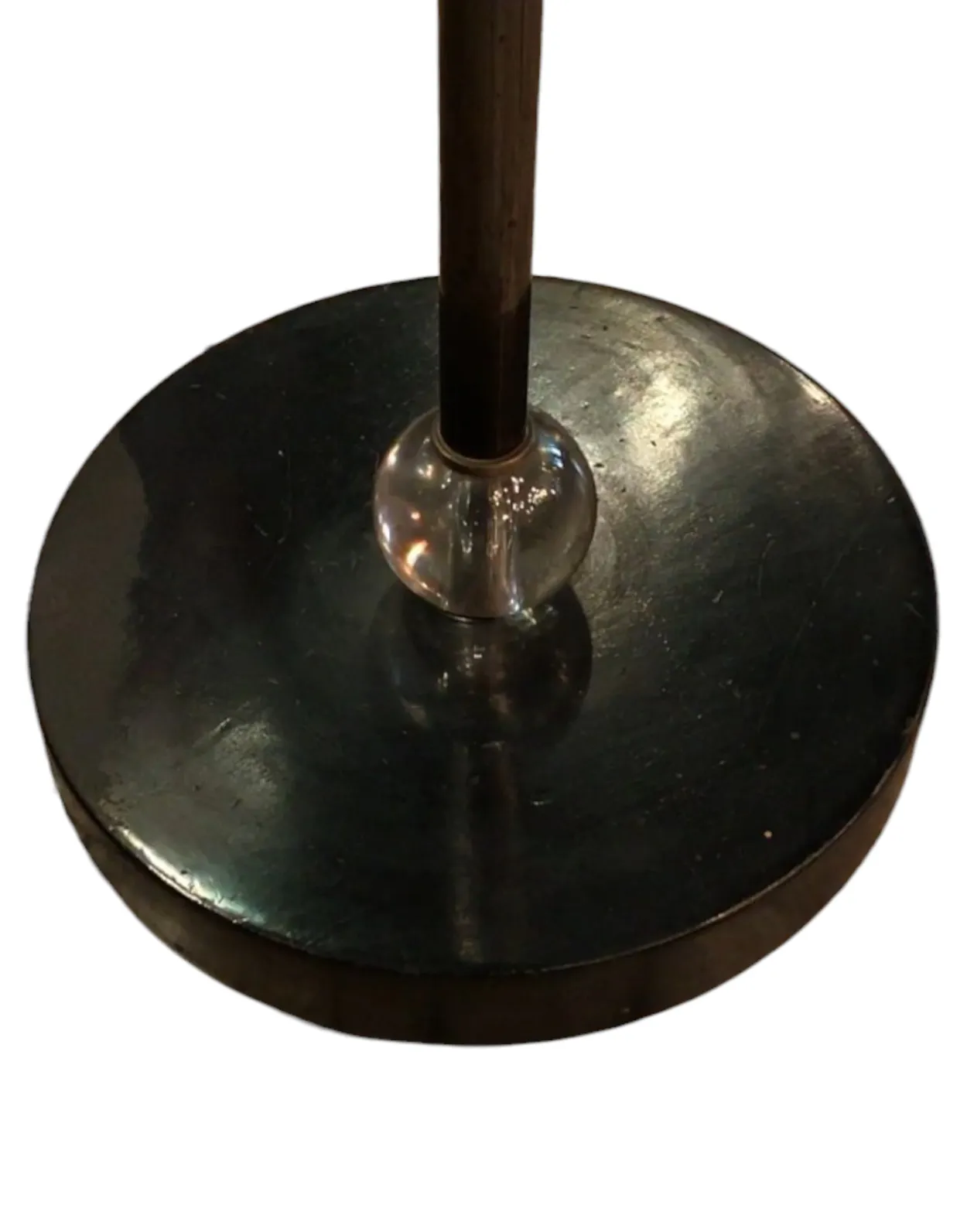 base of antique floor lamp with circular shape and details