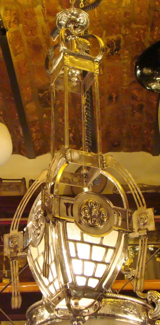 beautiful antique hanging lantern in a cozy setting