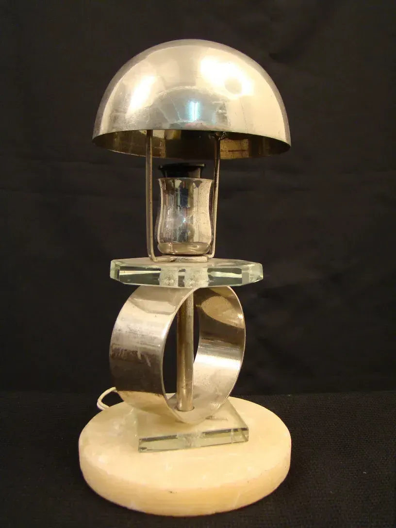 lampada da tavolo antica art deco, design elegante