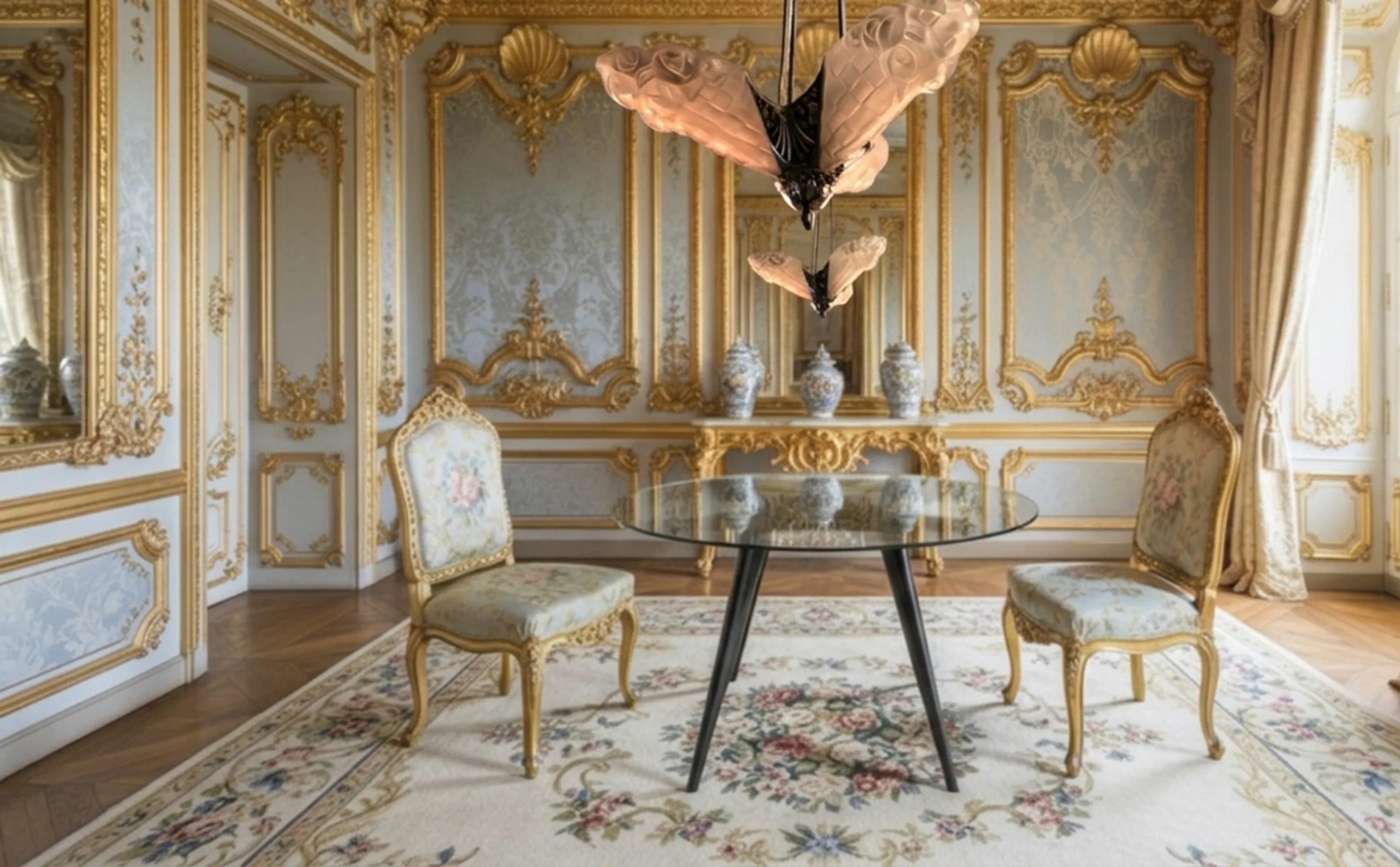 Antike hängelampe degue mit elegantem design in einem prächtigen ambiente