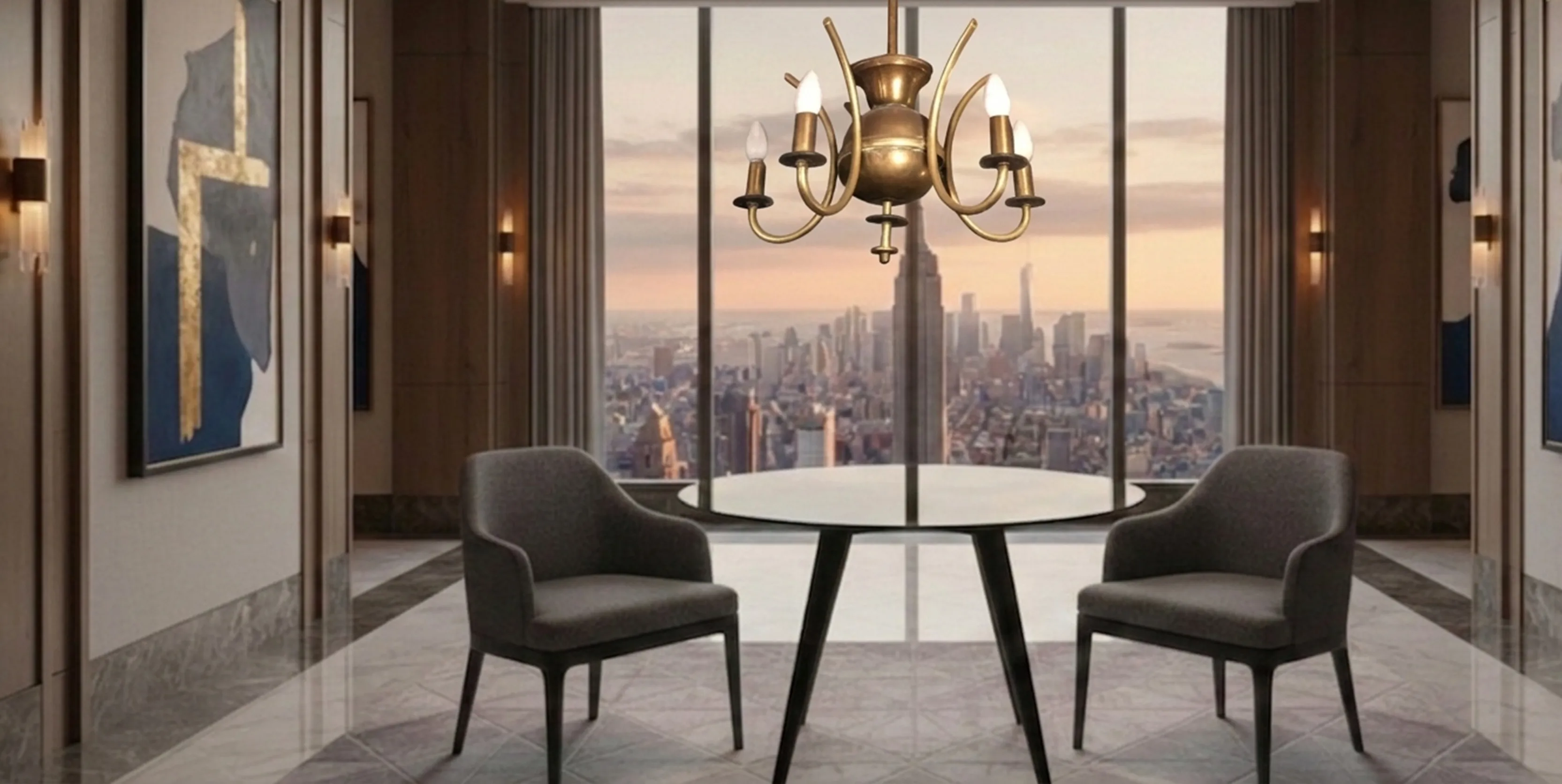 lampada a sospensione antica elegante in ambiente moderno