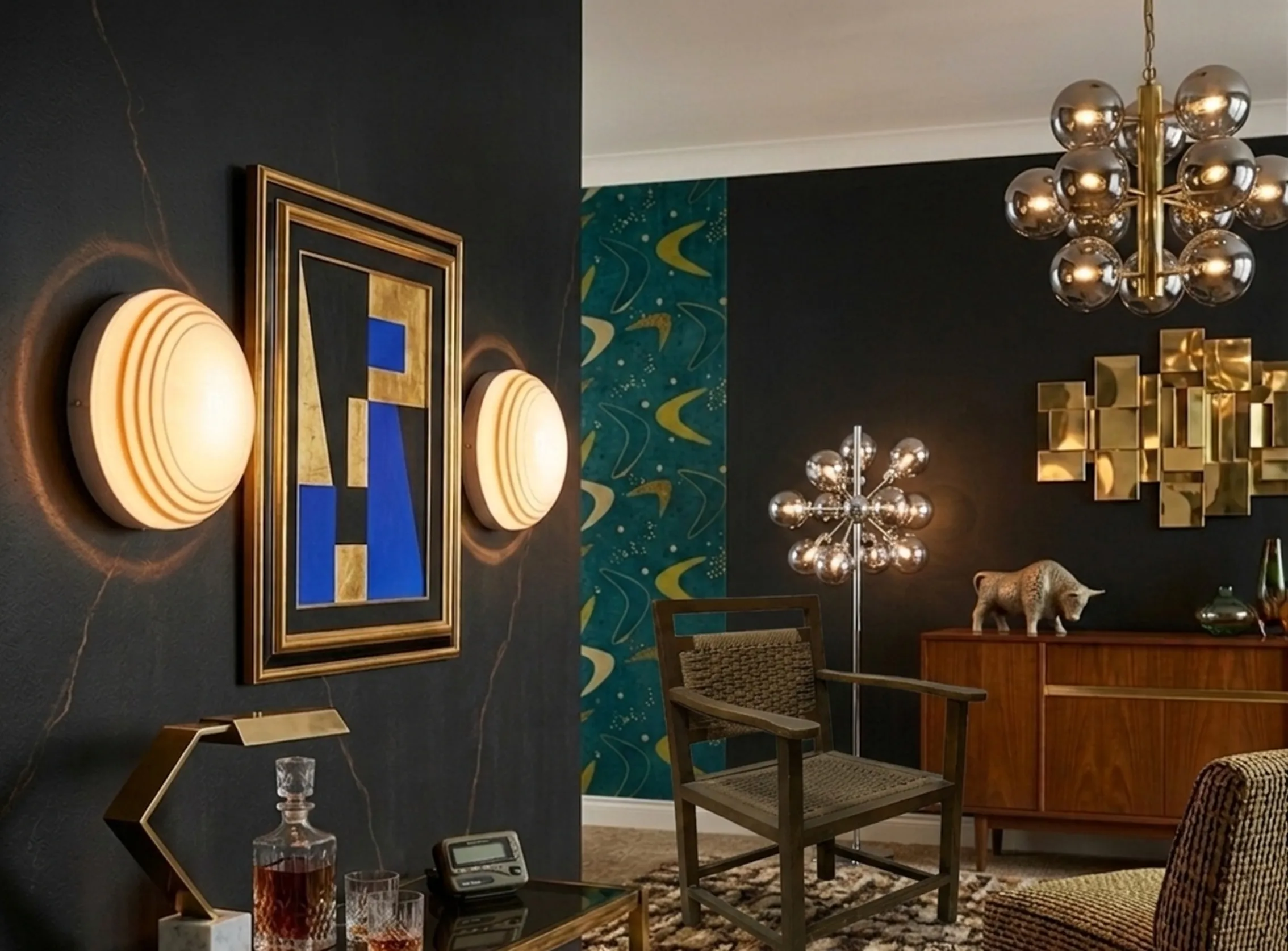 Poltrona antiga em um ambiente decorado com estilo.