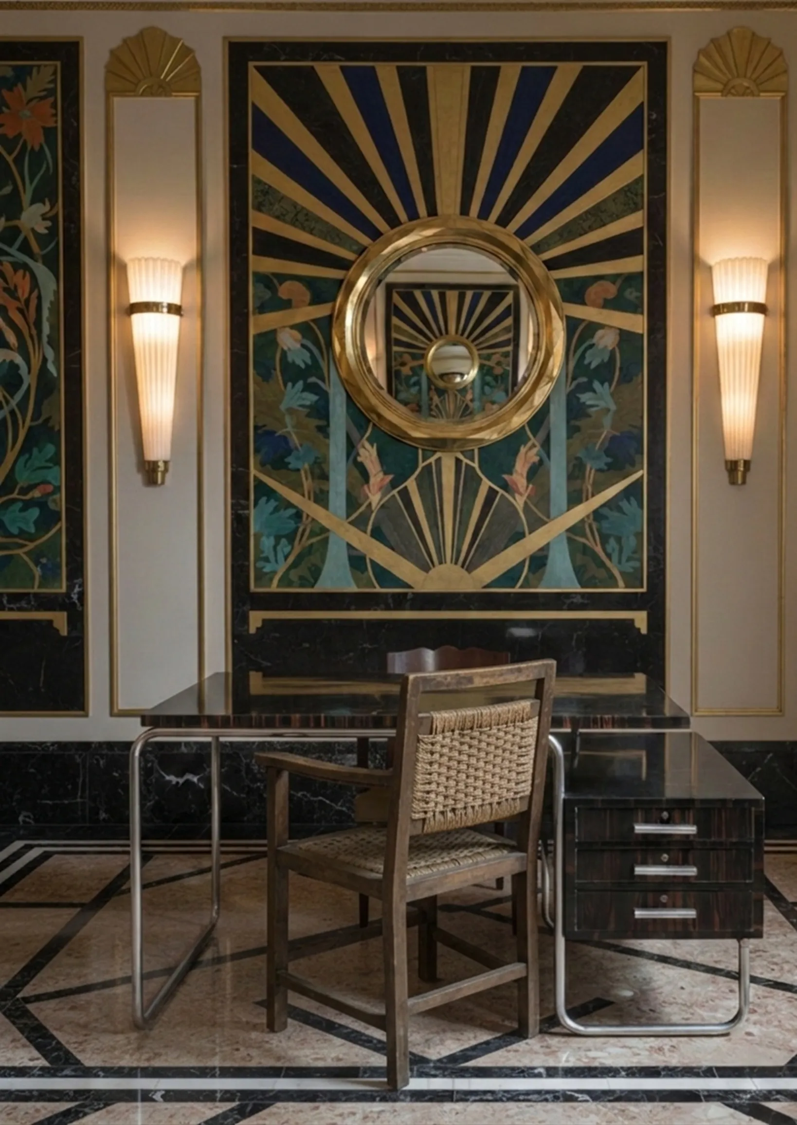 Poltrona antica decorativa in un ambiente elegante.