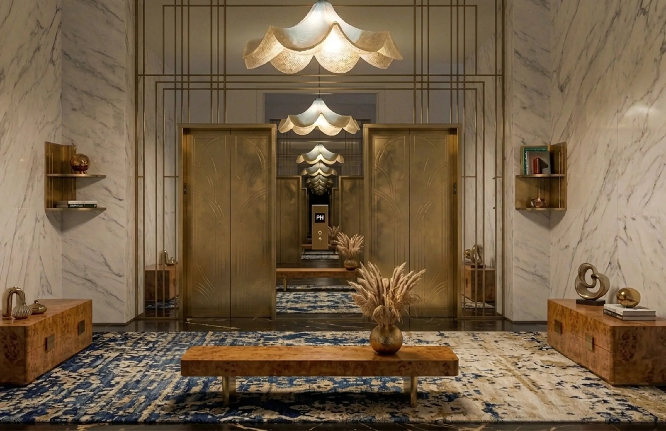 Lampada a sospensione antica con dettagli decorativi in un ambiente elegante