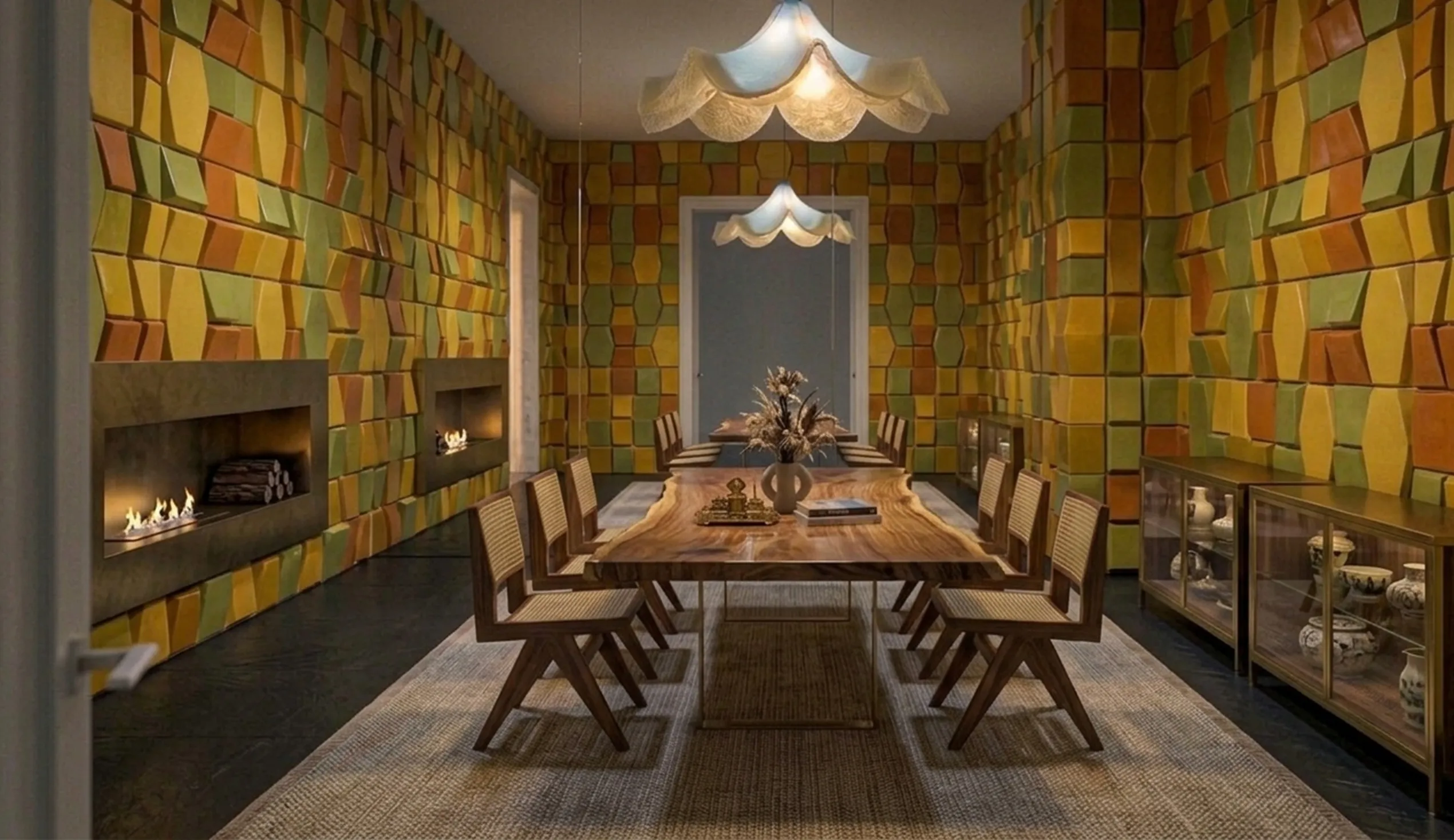 고전적인교수형램프-우아한디자인-아늑하고컬러풀한환경