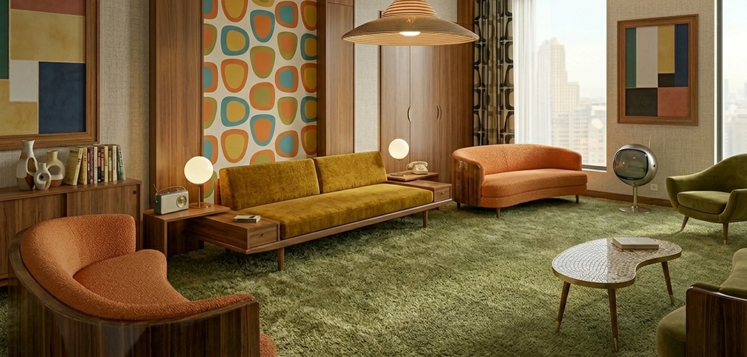 古董吊灯与沙发和复古装饰的温馨环境