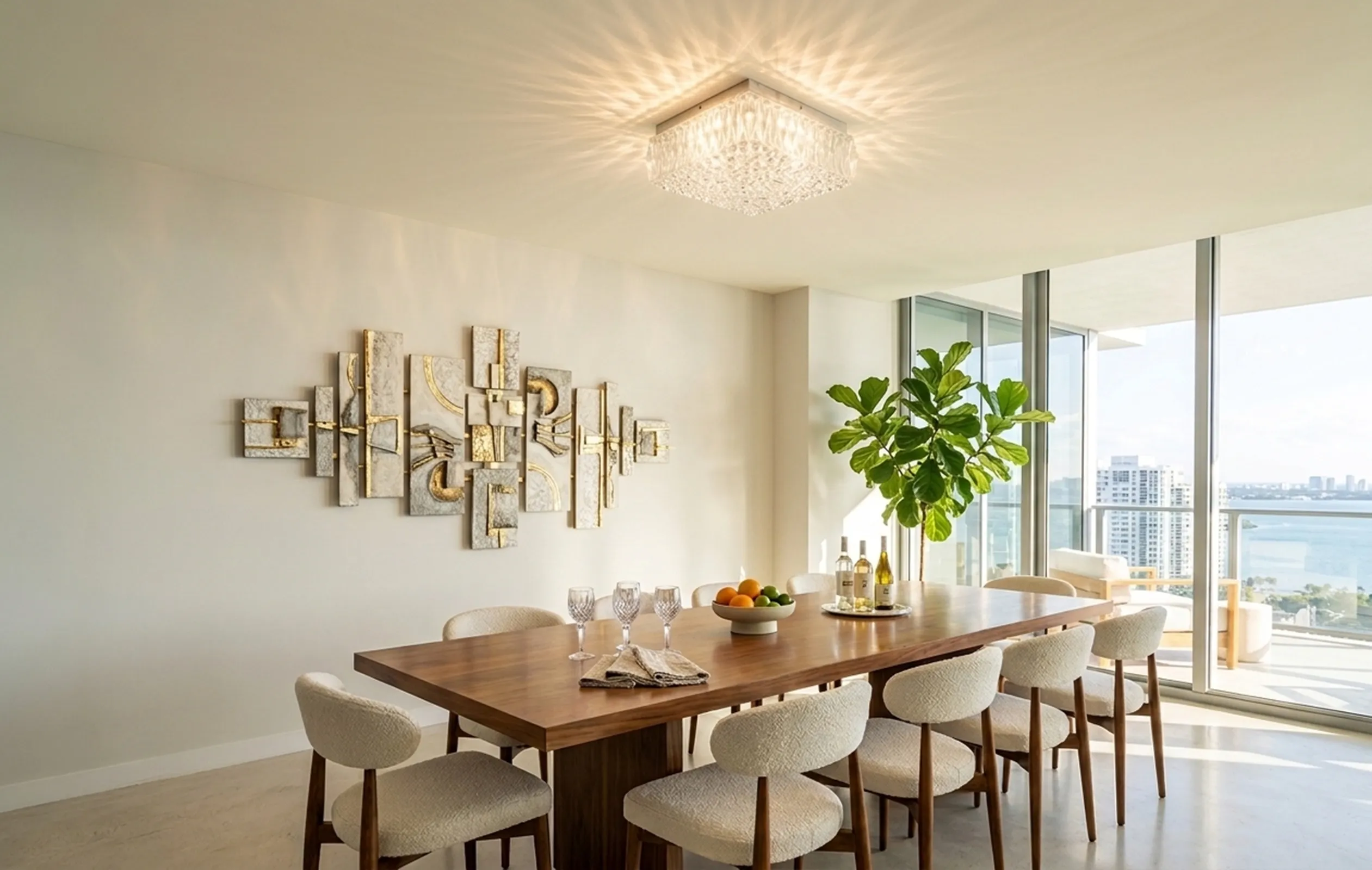 plafoniera antica elegante in uno spazio moderno