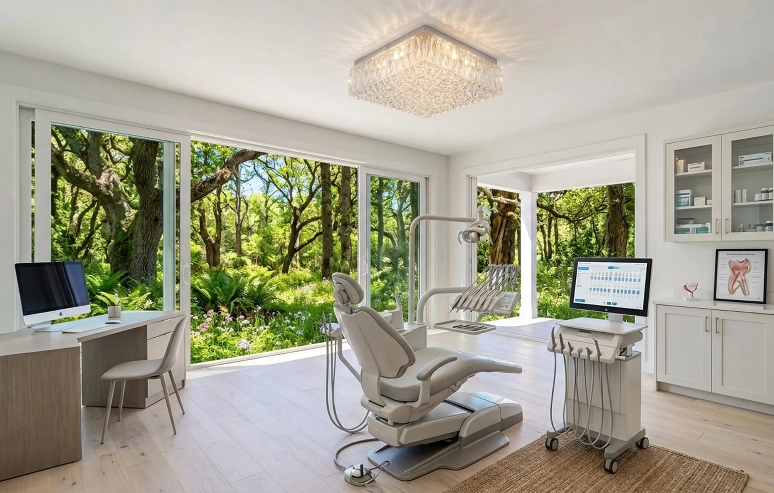 decorative antique ceiling light in bright room with windows