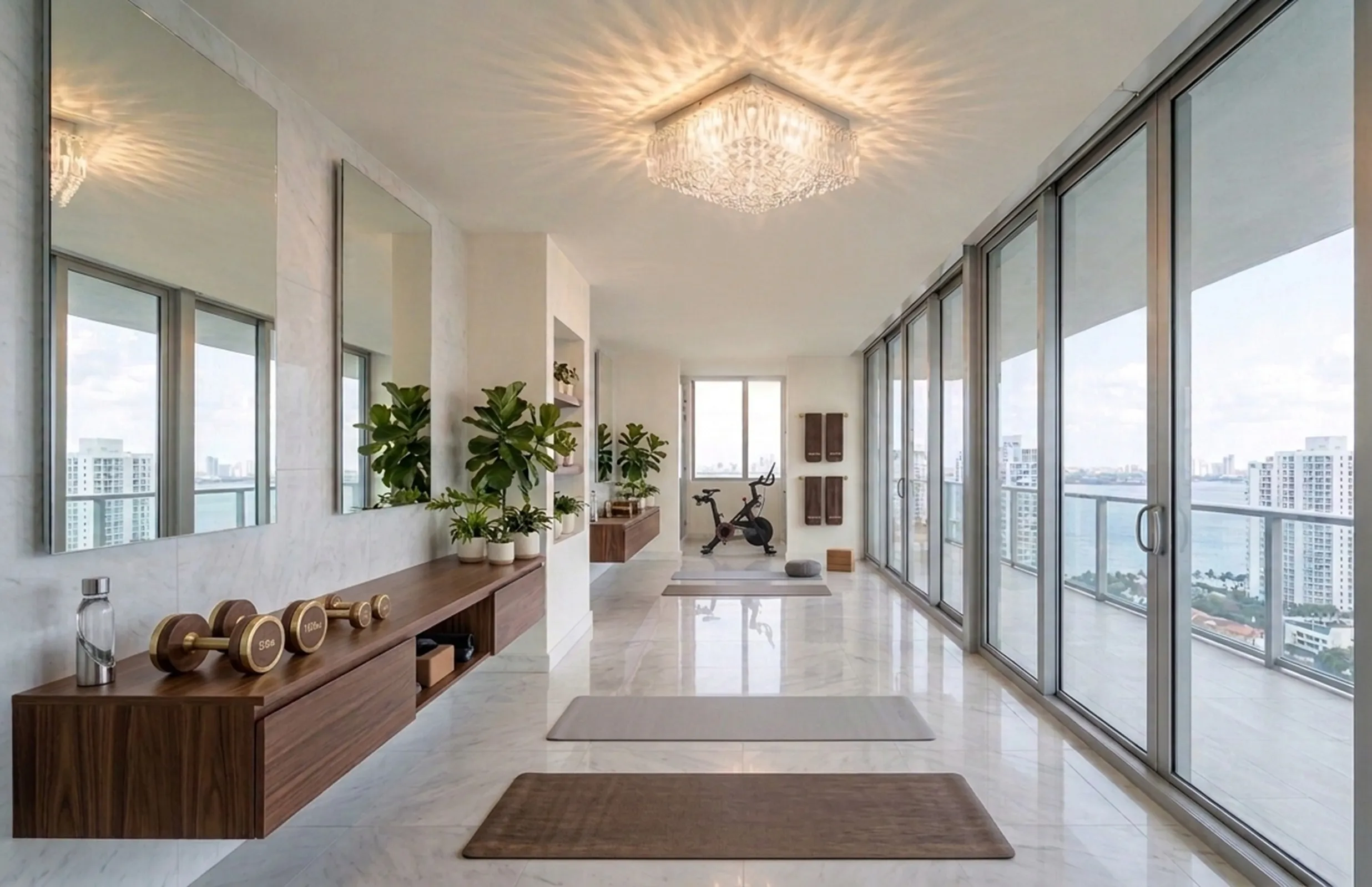 luz de teto antiga brilhando em sala moderna