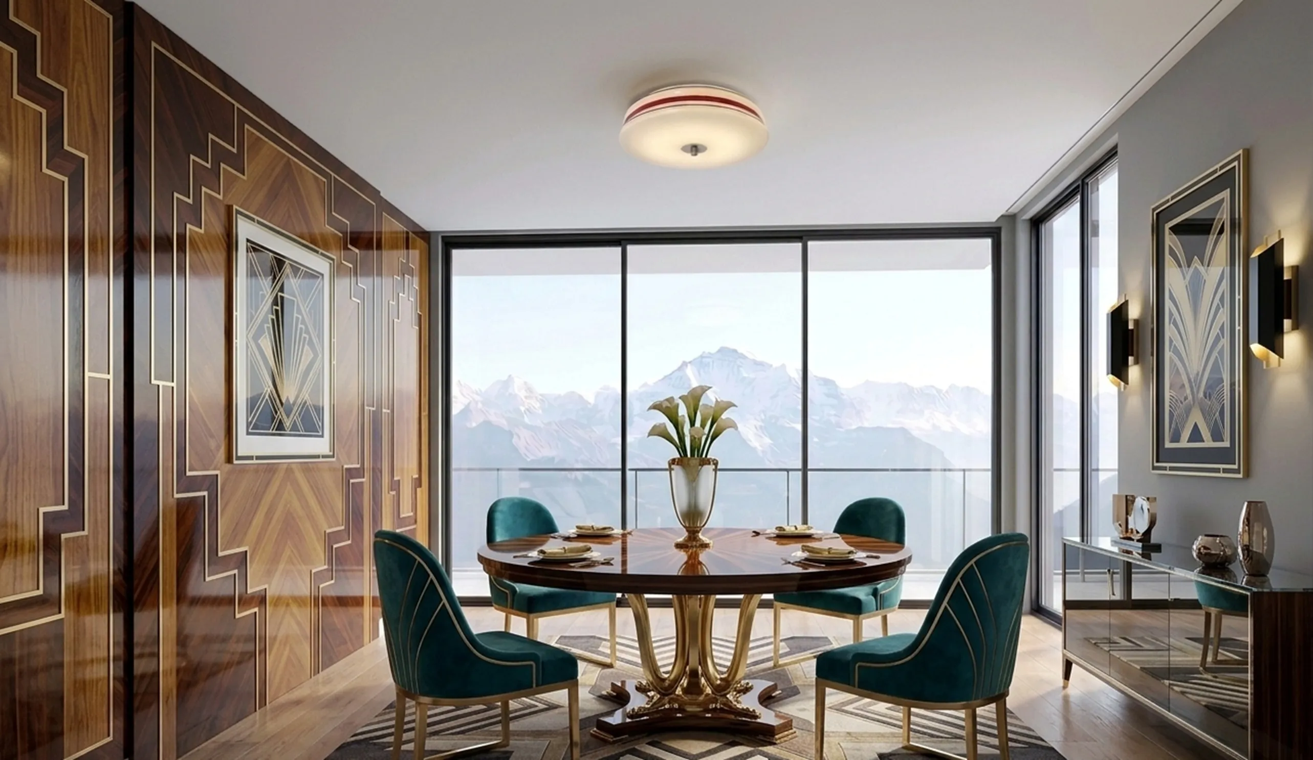 luz de teto antiga em cor clara com padrões decorativos, ambiente elegante