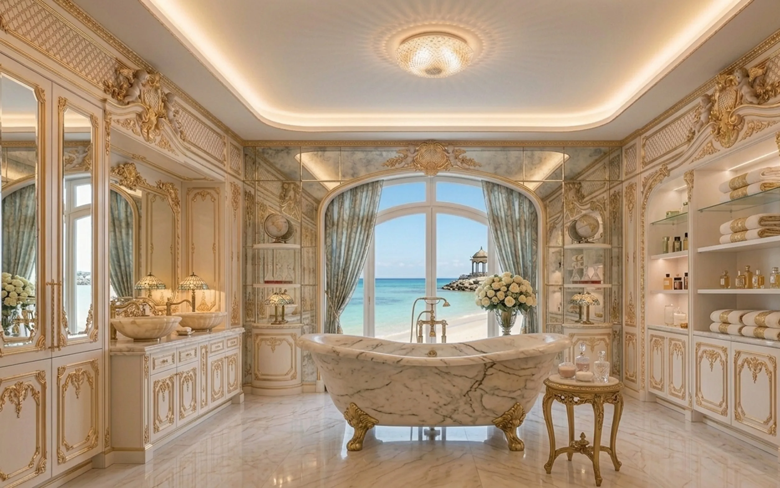 luz de teto antiga com detalhes intrincados em um ambiente luxuoso