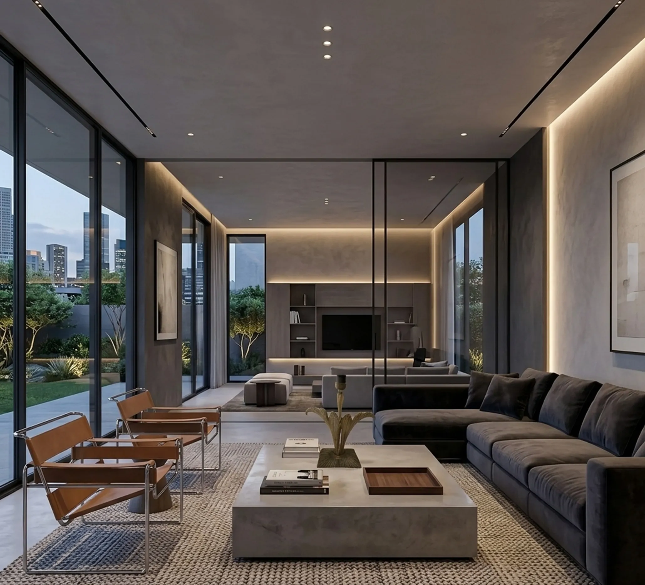 antique table lamp in modern living room with chairs