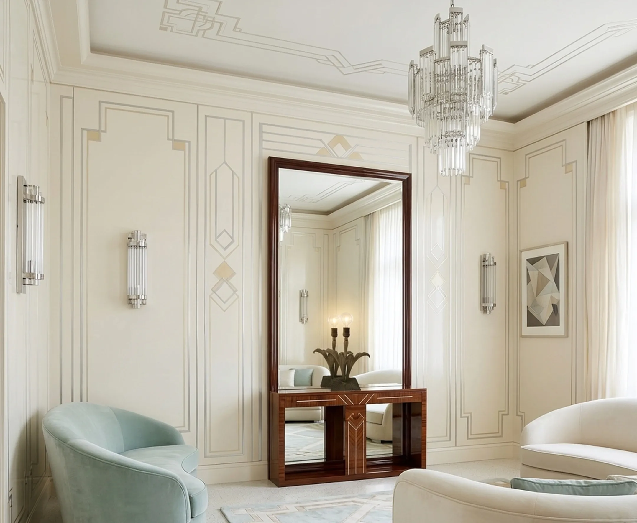 vintage table lamp with decorative base in an elegant room