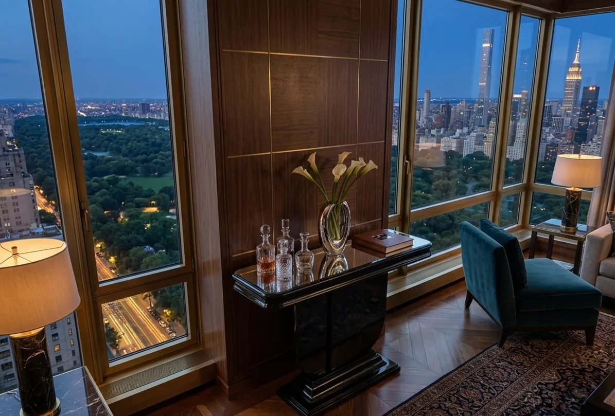 due mobili dresuars antichi in un ambiente elegante con vista