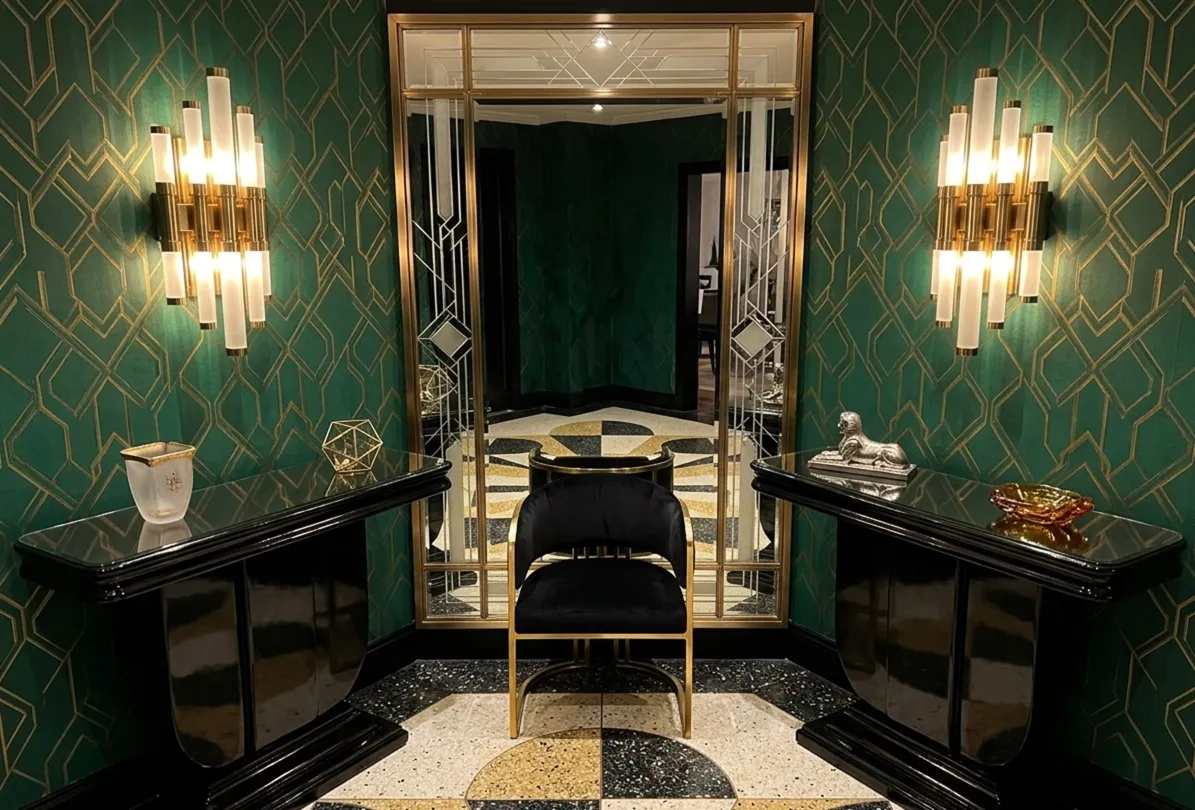 deux dresuars anciens dans une pièce art deco