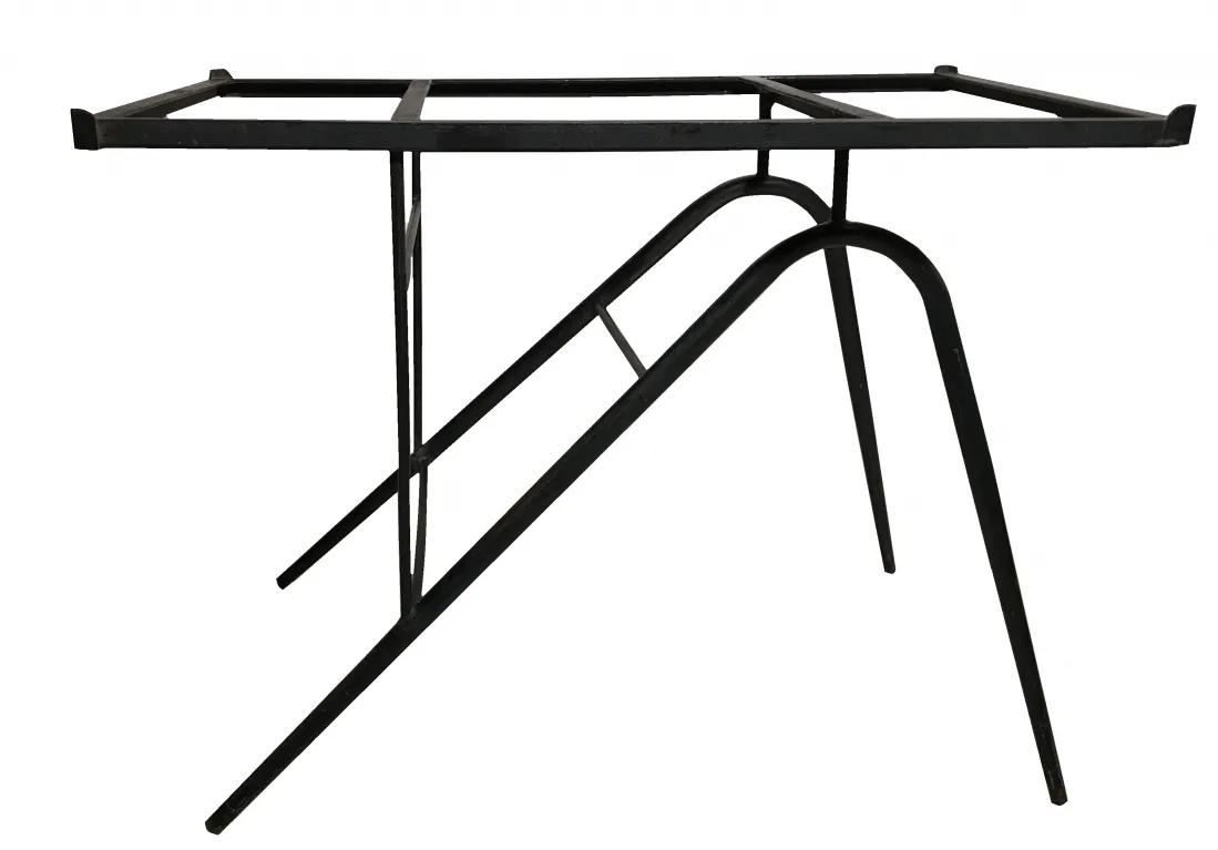 antiker Gartentisch mit schwarzem Rahmen