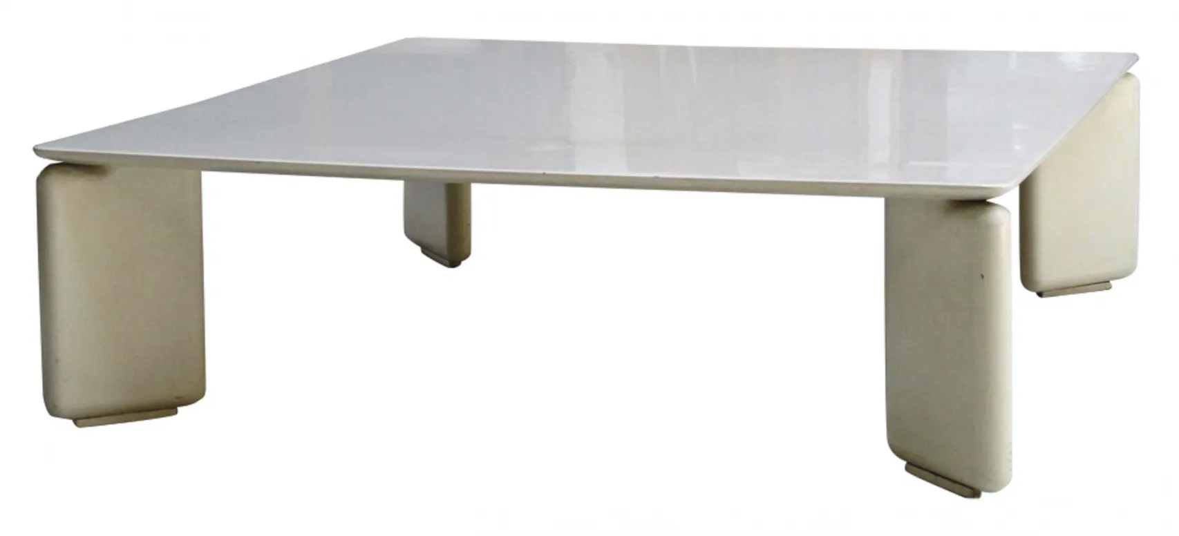 Antique coffee table by Vico Magistretti, stylish and simplistic, modern ambiance.