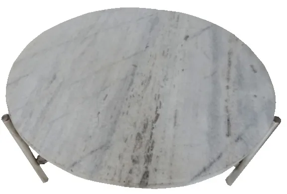 table basse ronde ancienne avec design art déco élégant