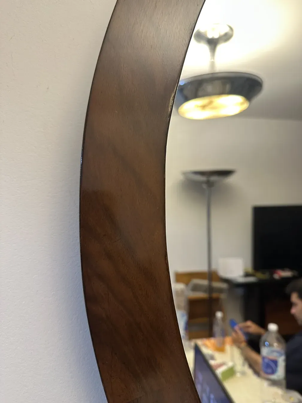 specchio antico art deco con bordo elegante