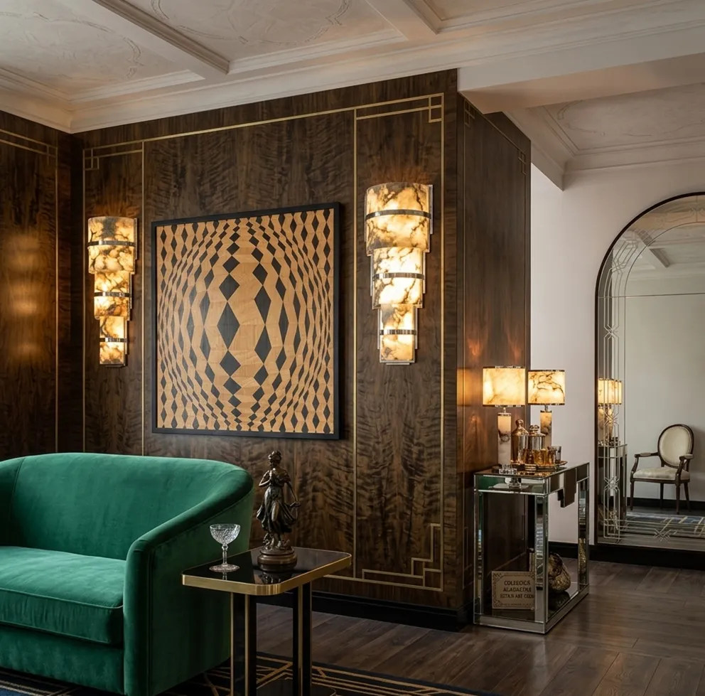 antique sconces in an elegant living room