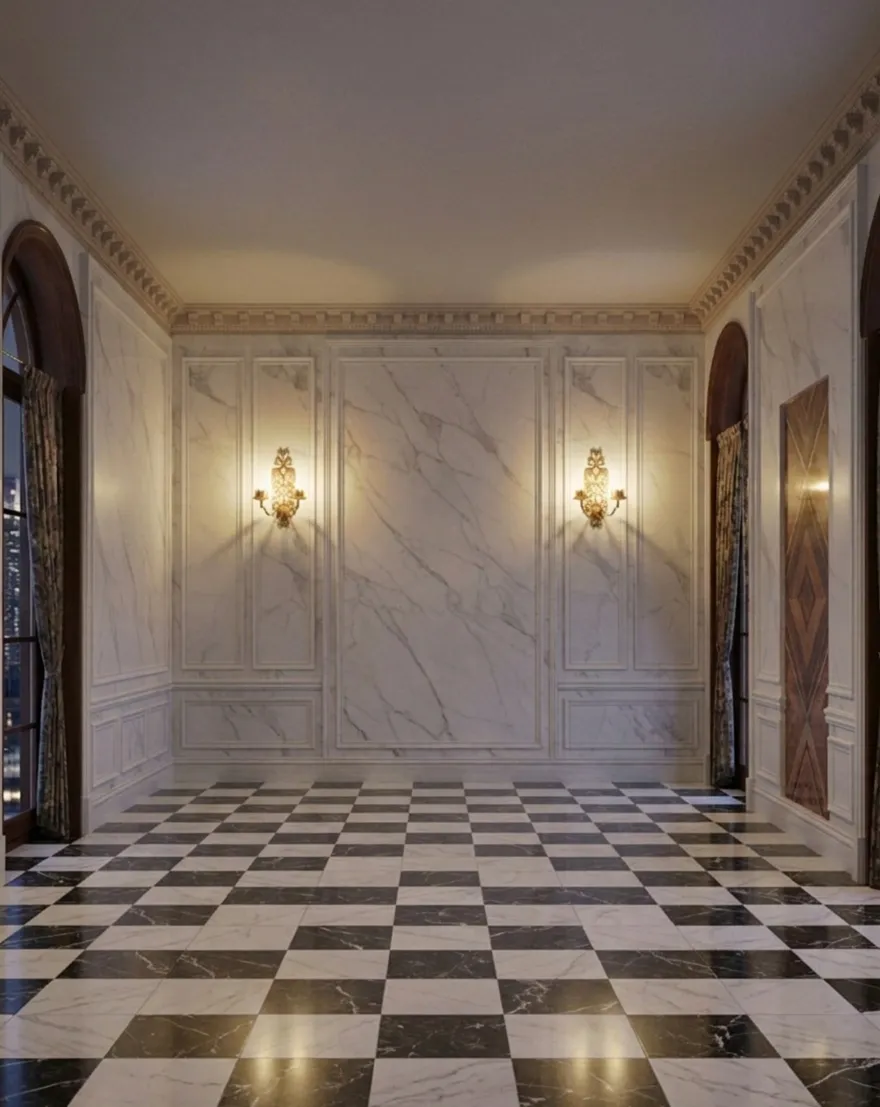 Antik paar wandleuchter in einem eleganten Ambiente