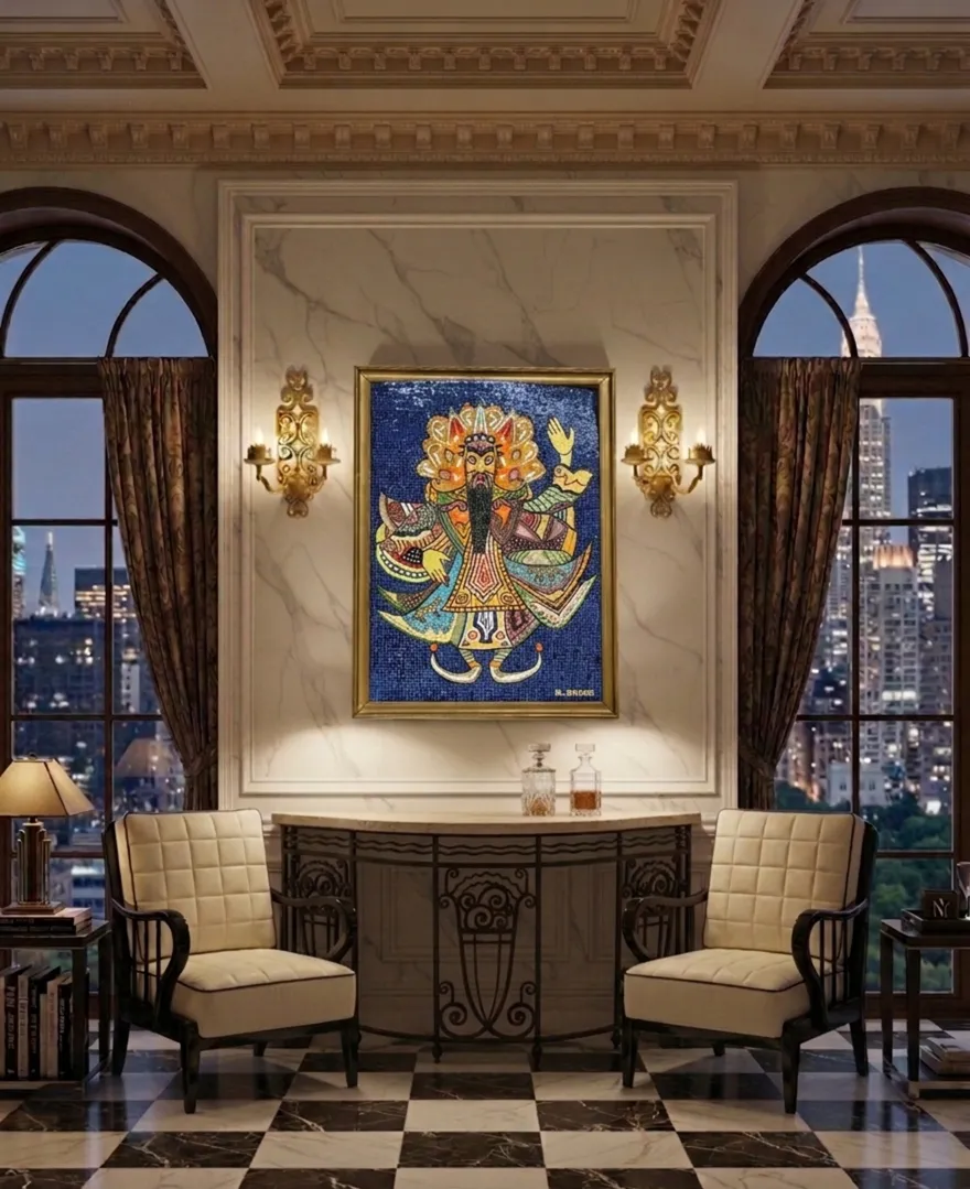 antiguo par de apliques decorativos en una habitación elegante