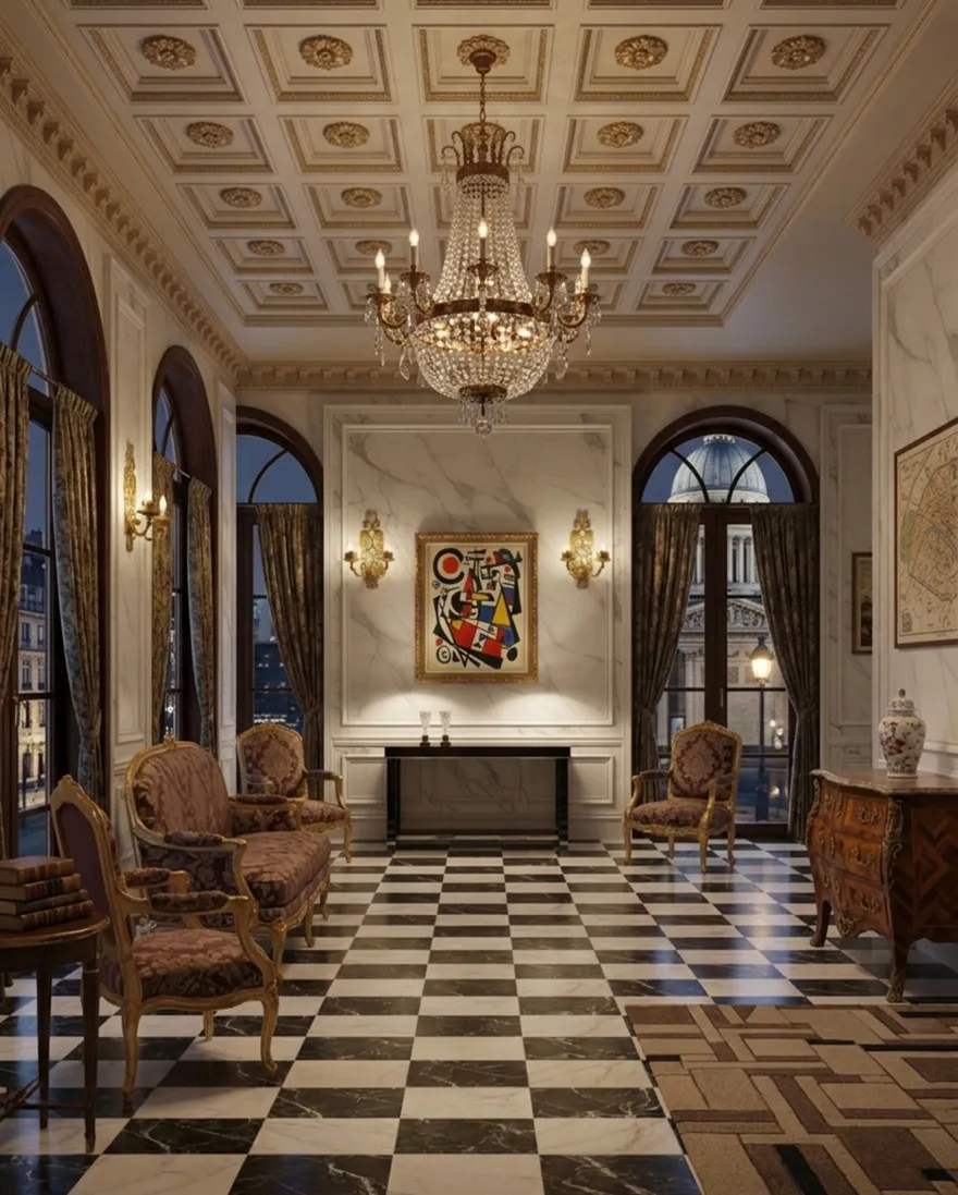 antigo par de luminárias de parede em uma parede decorativa